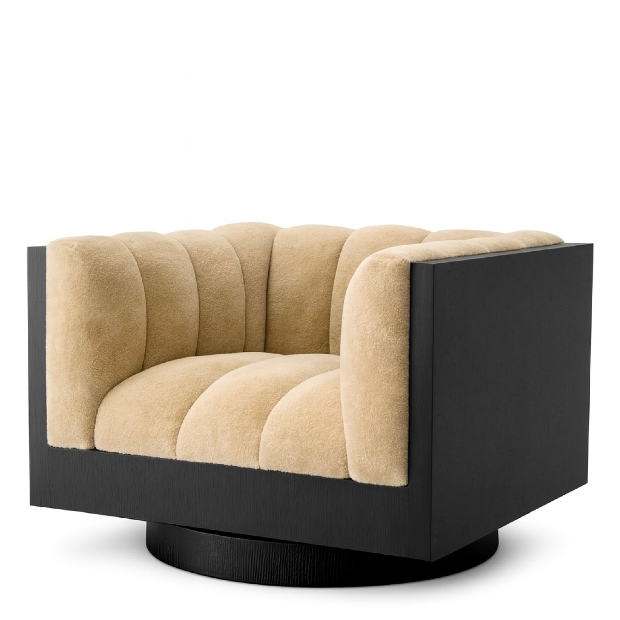 Davide Swivel Chair | Alpaca Mohair