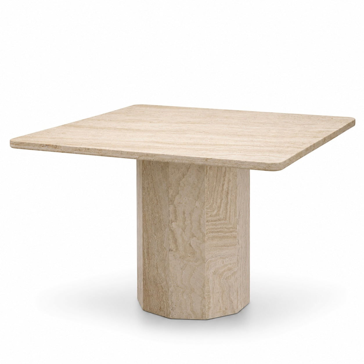 Piazza Travertine Dining Table