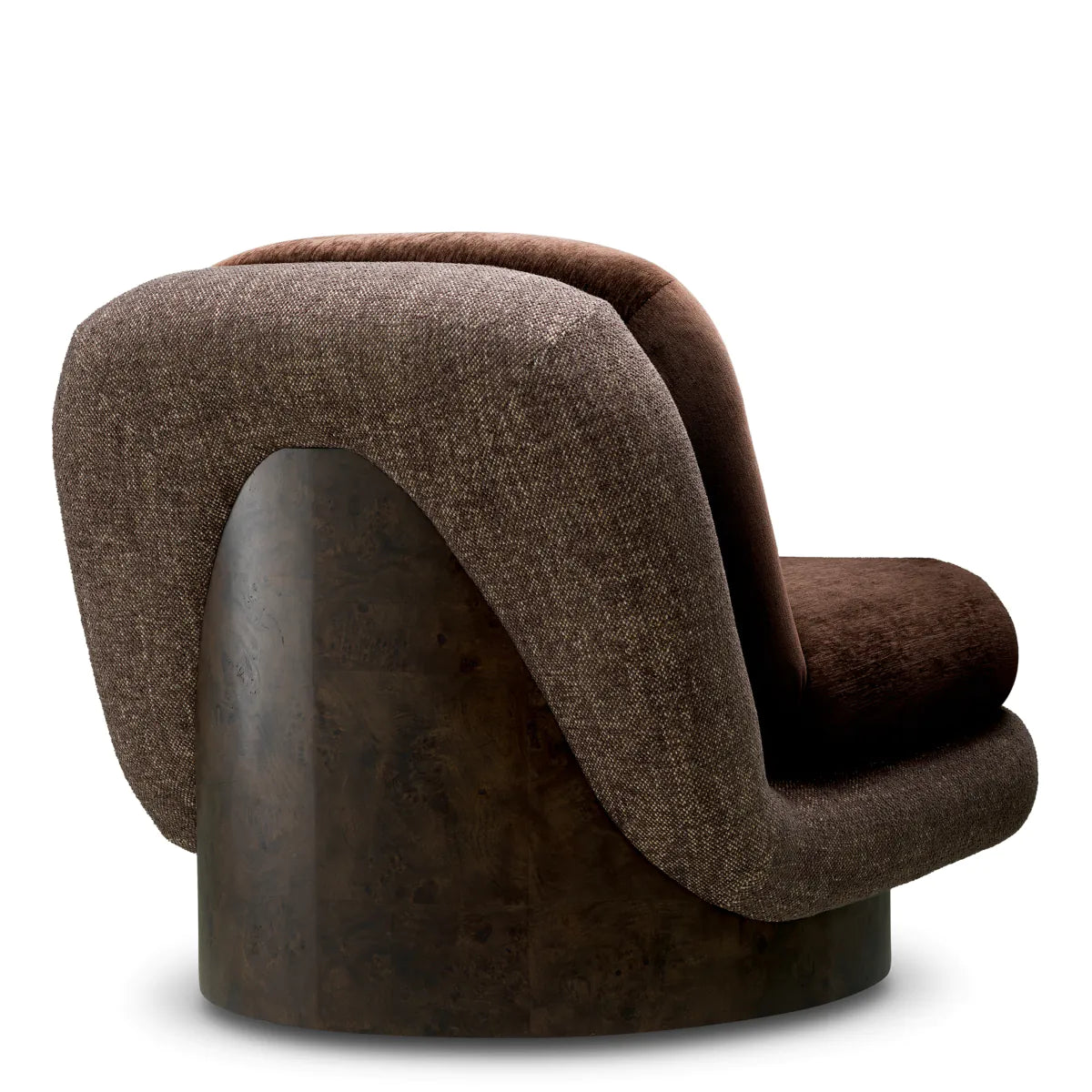 Galiano Burl Wood Swivel Chair