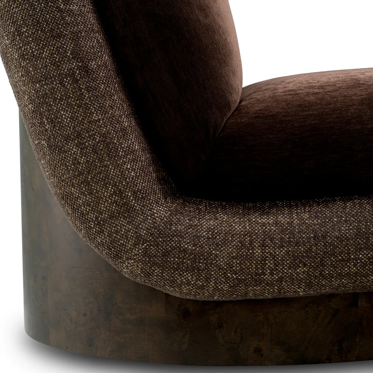 Galiano Burl Wood Swivel Chair