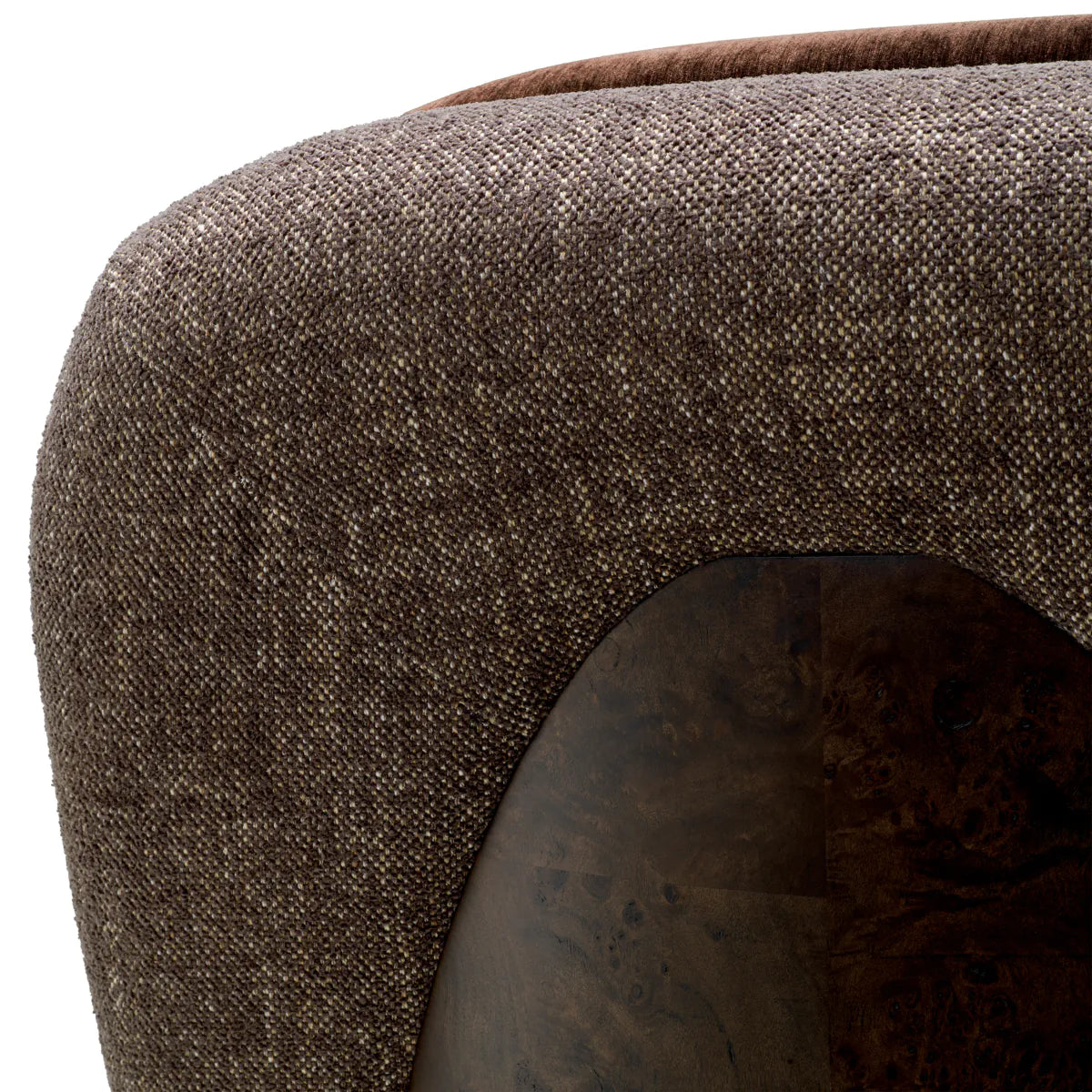 Galiano Burl Wood Swivel Chair