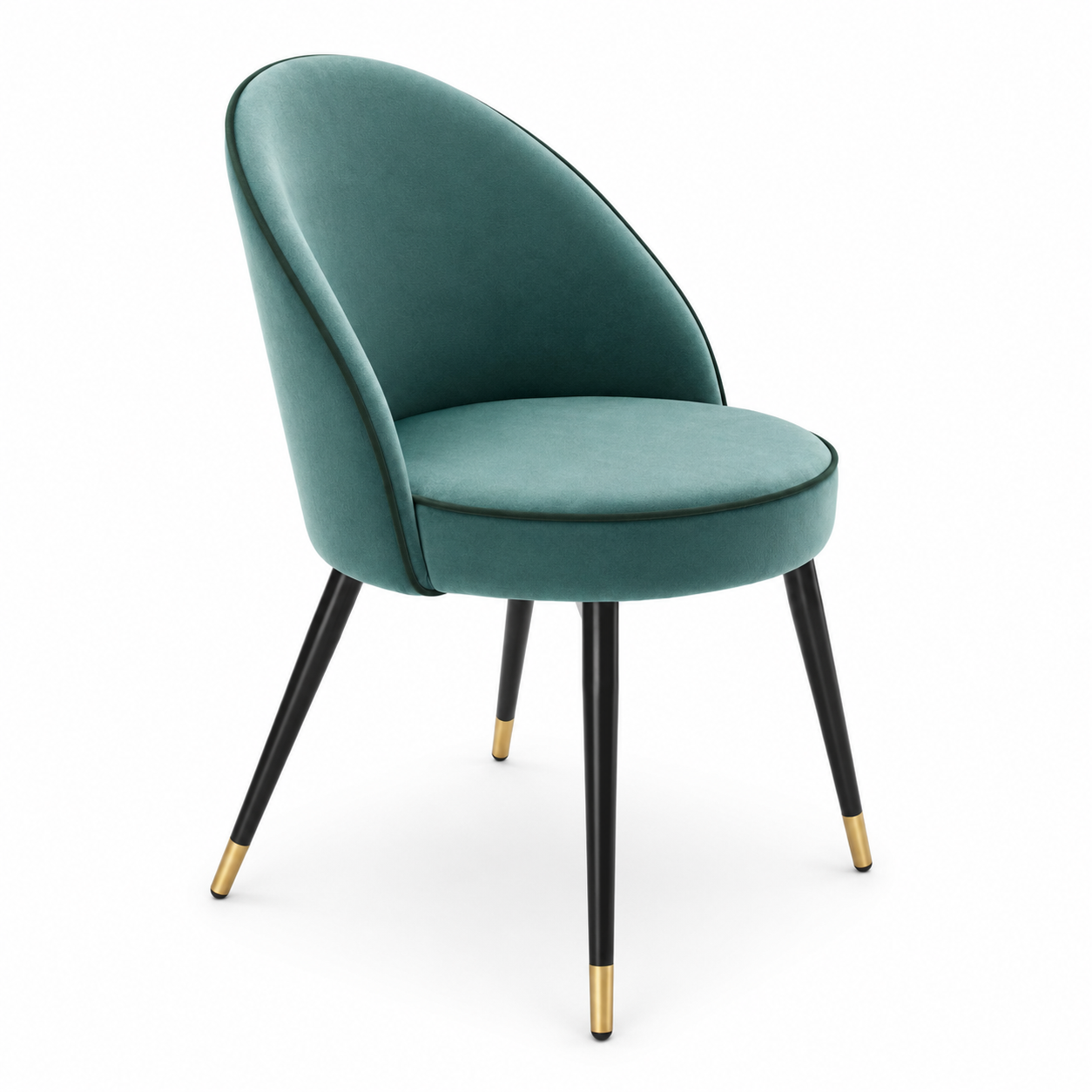 Cooper Dining Chair Pair | Roche Turquoise Velvet