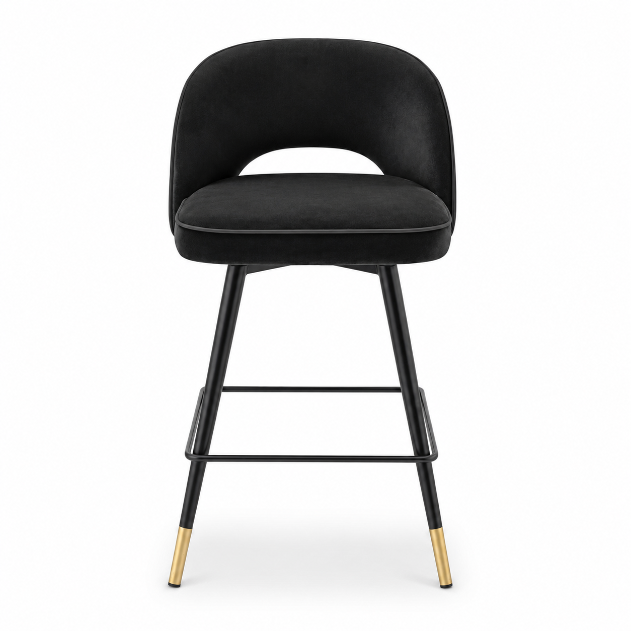 Cliff Counter Stool Pair | Roche Black Velvet