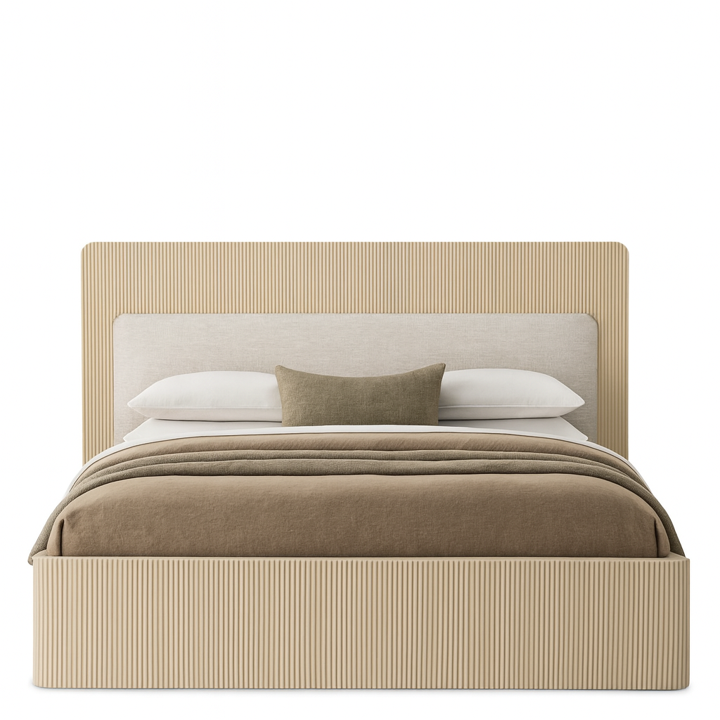 Dimitrios Fluted Oak Bed | Natural