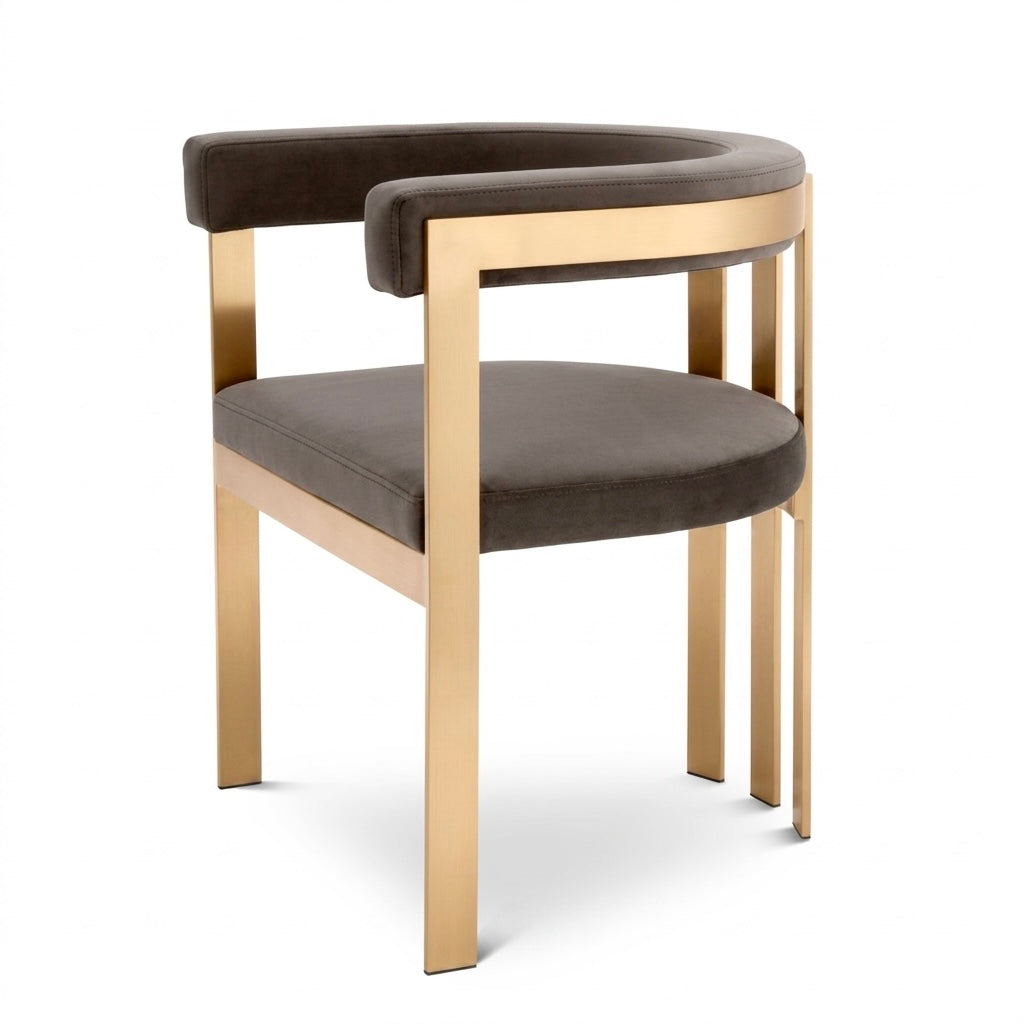 Clubhouse Dining Chair | Grey Velvet