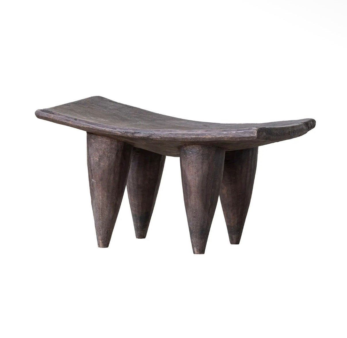 Hand carved wood stool