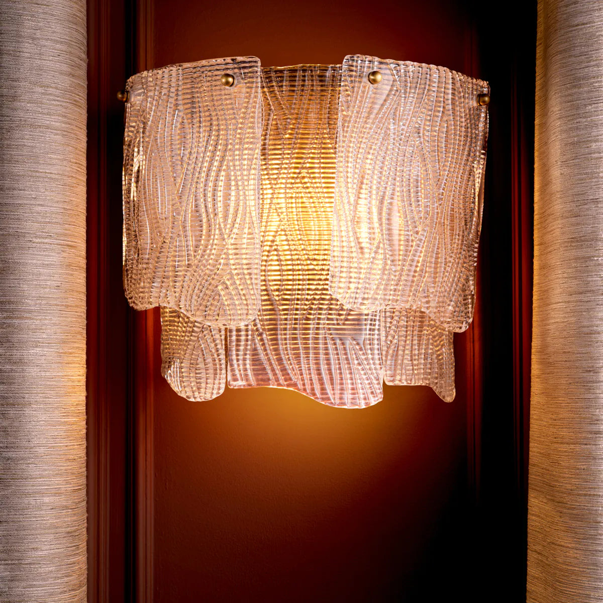 Asinara Sconce | Textured Glass