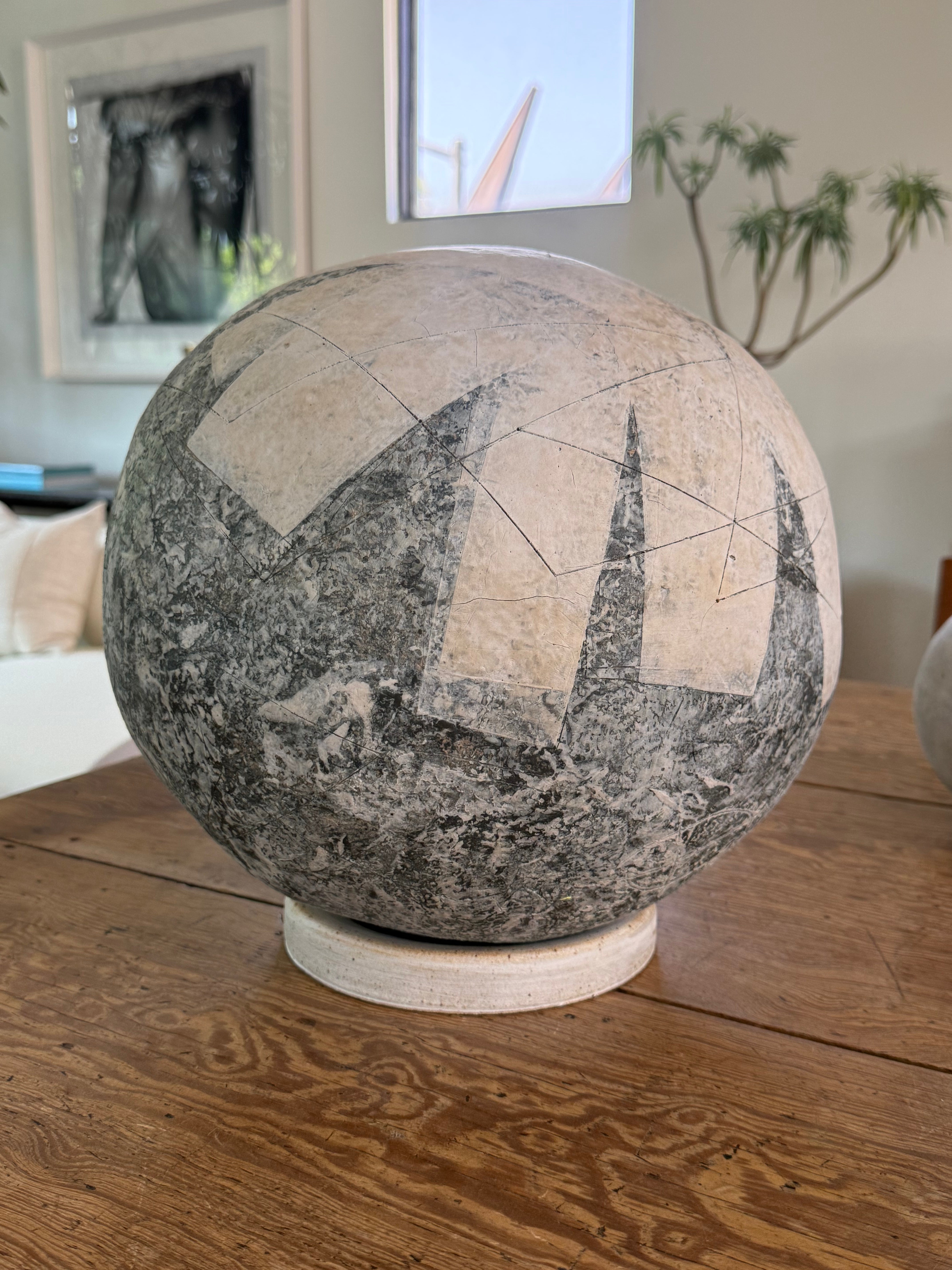 Large Ceramic Sphere by Artist Polina Perl