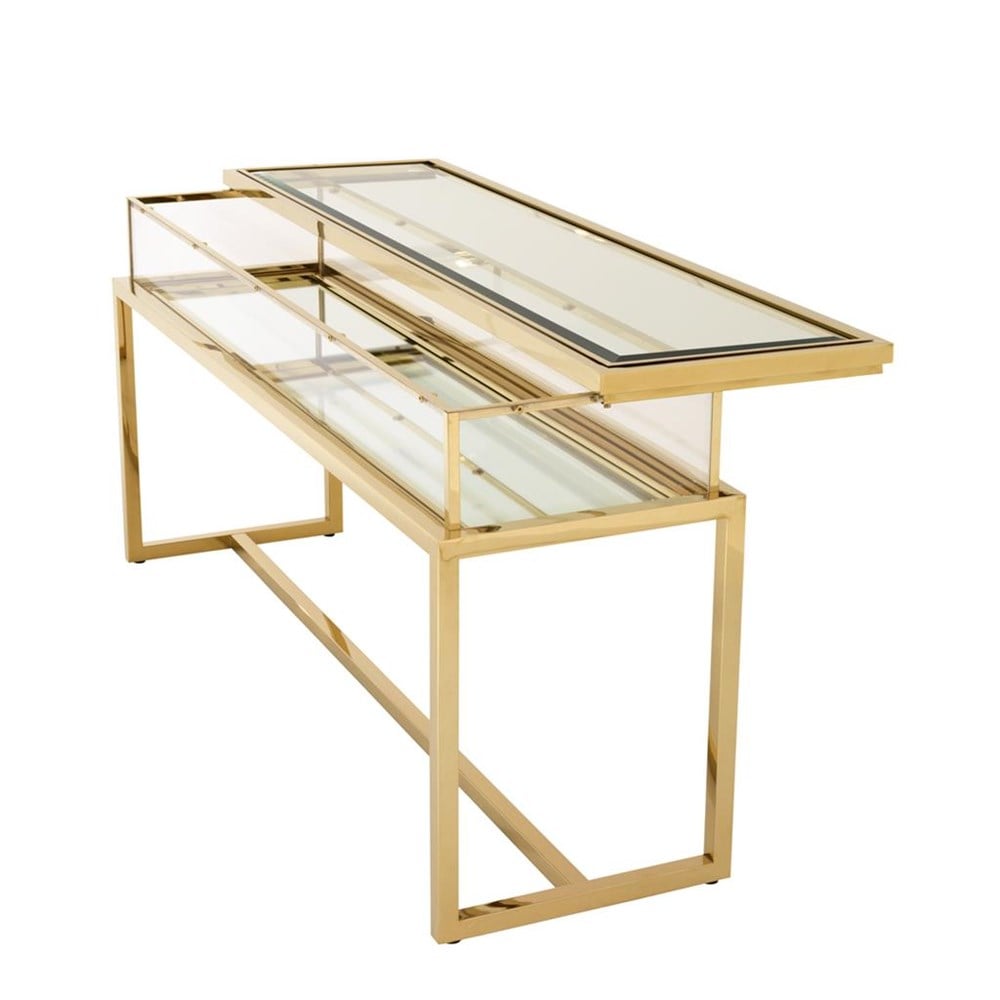 Harvey Console Table | Brushed Brass