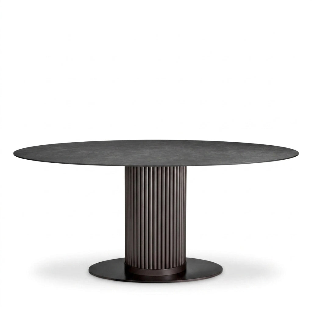 Volterra Oval Dining Table | Bronze