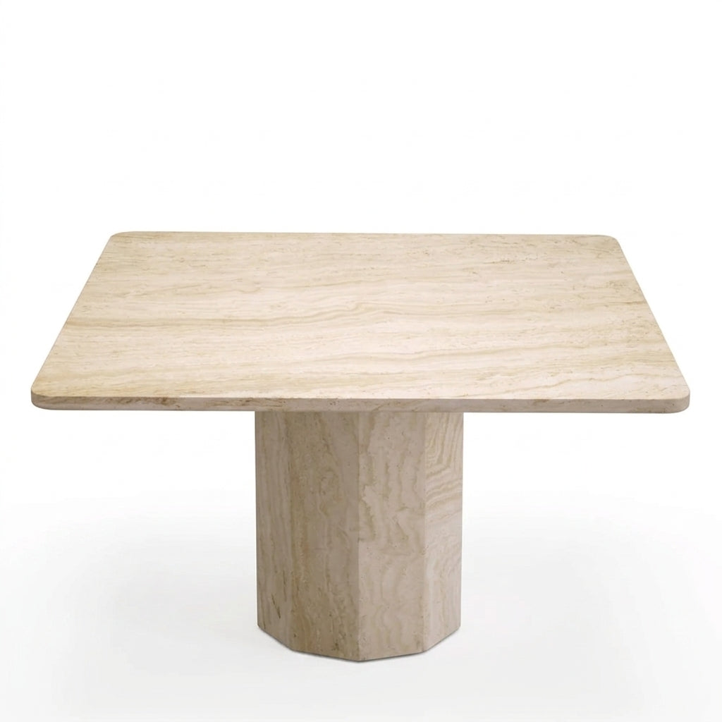 Piazza Travertine Dining Table