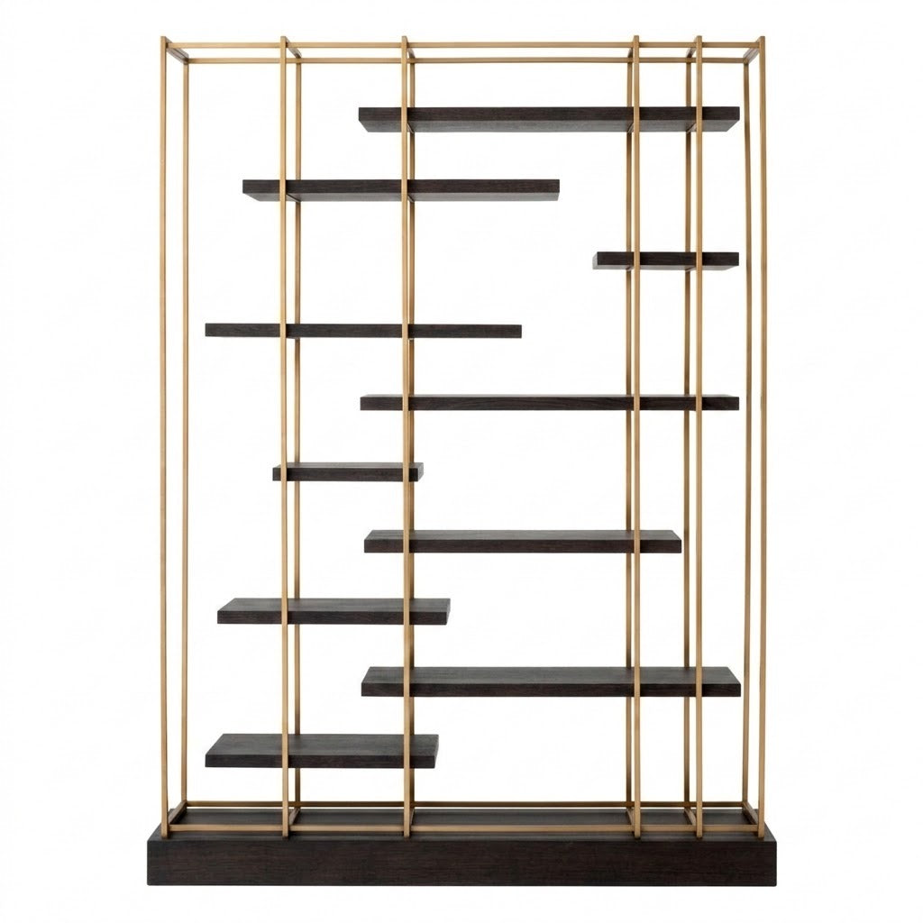 Ward Brass & Oak Bookshelf
