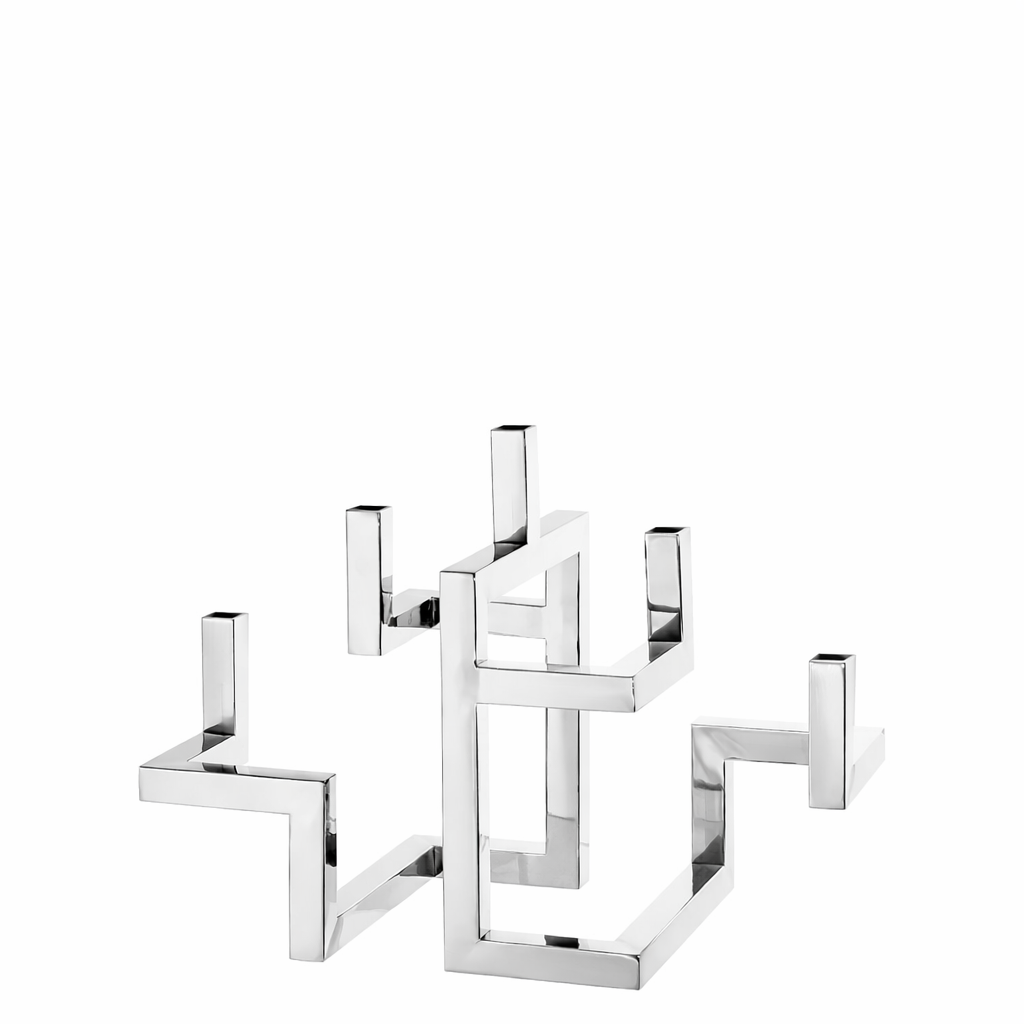 Skyline Candle Holder | Nickel