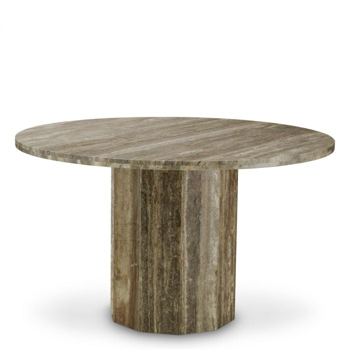Florence Titanium Travertine Dining Table