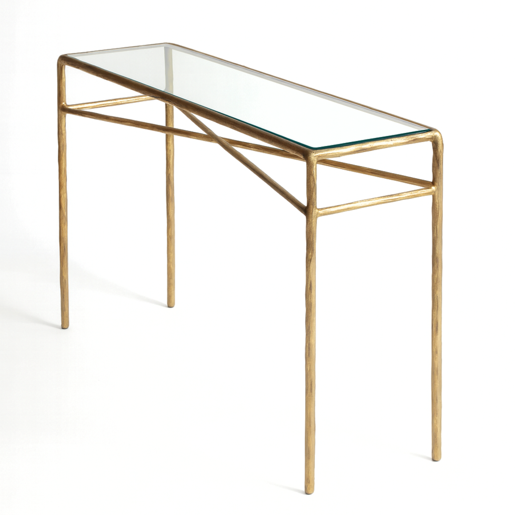Hammered Brass Console