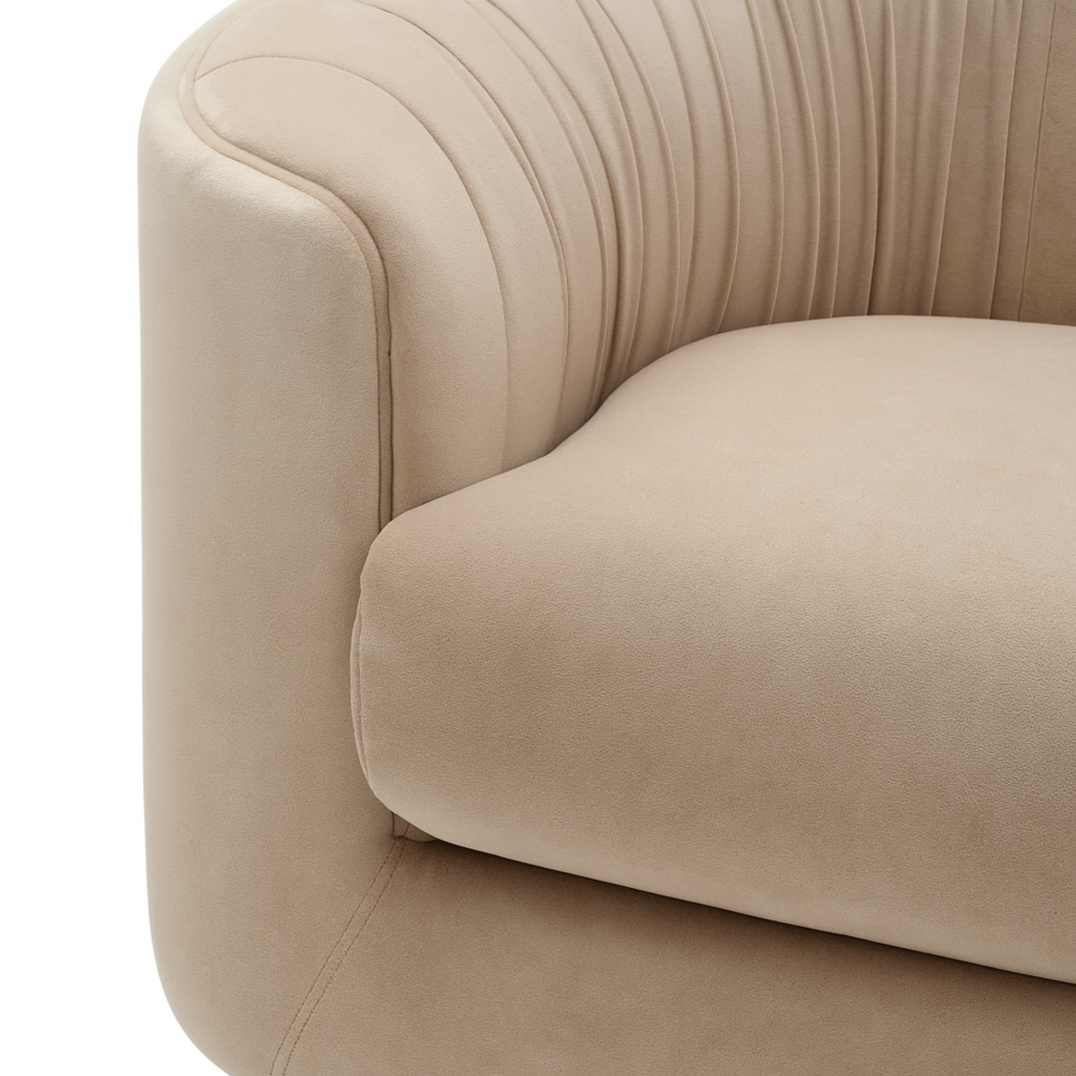 Jameson Pleated Sofa | Cream