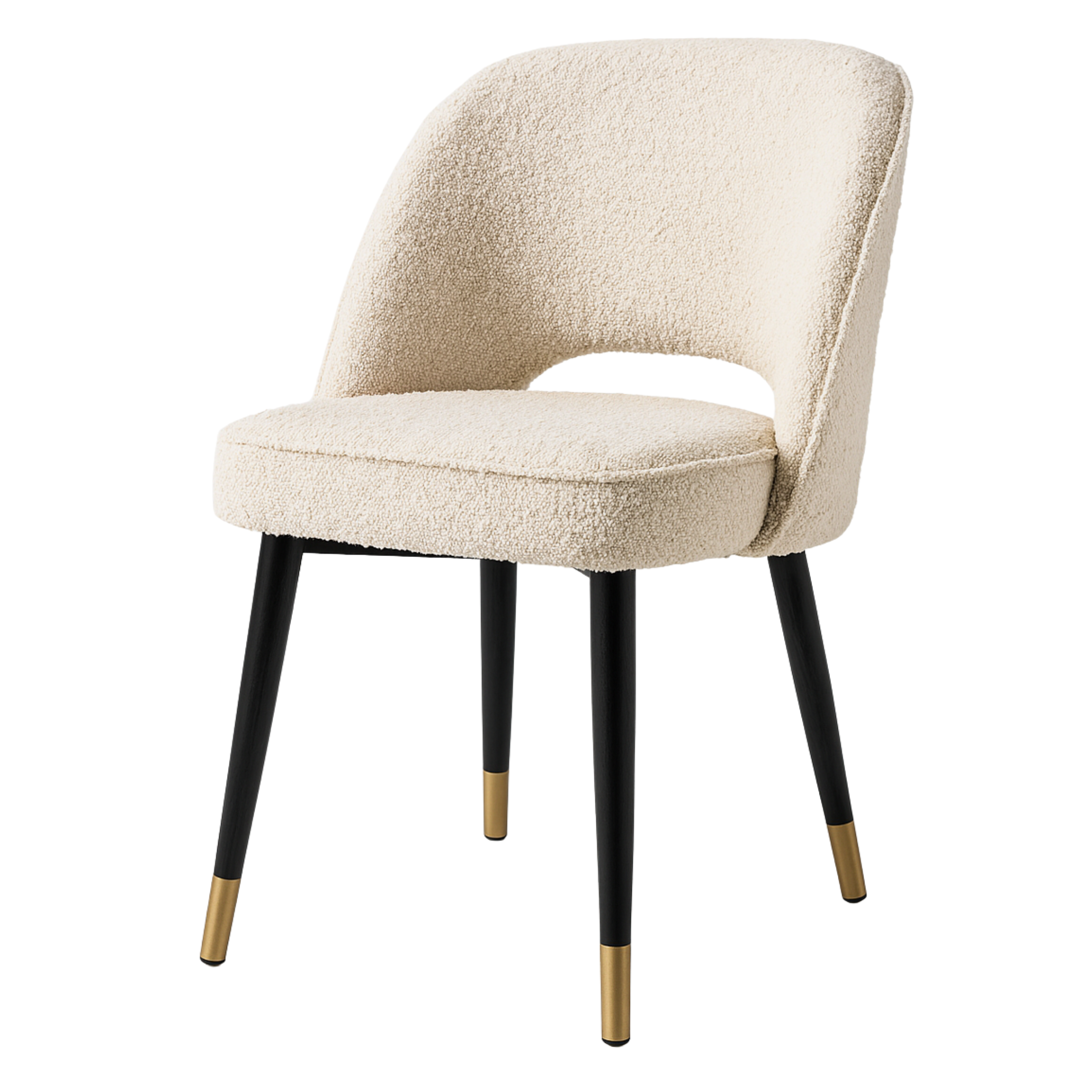 Cliff Dining Chair | Ivory Bouclé