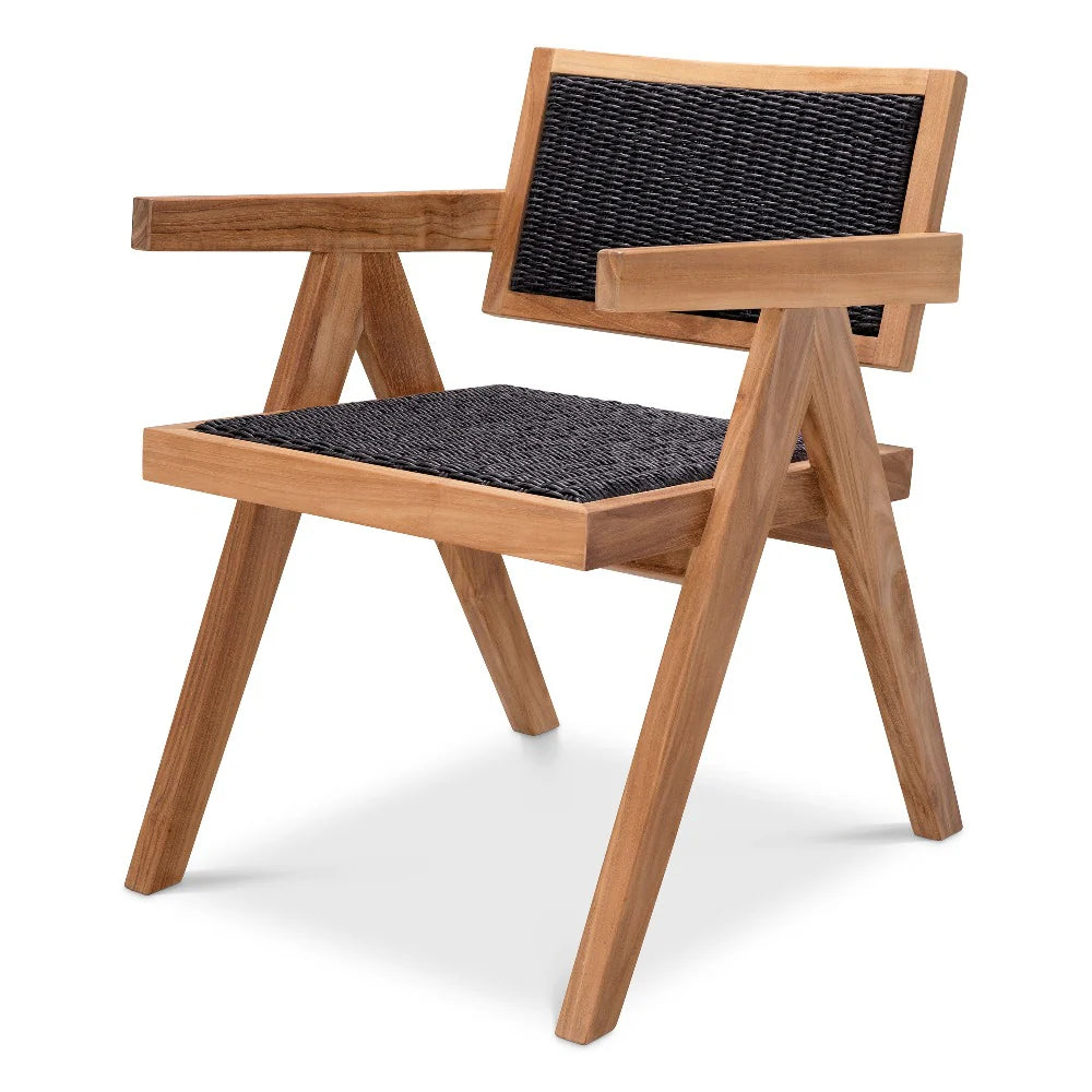 Kristo Outdoor Dining Chair | Black Weave