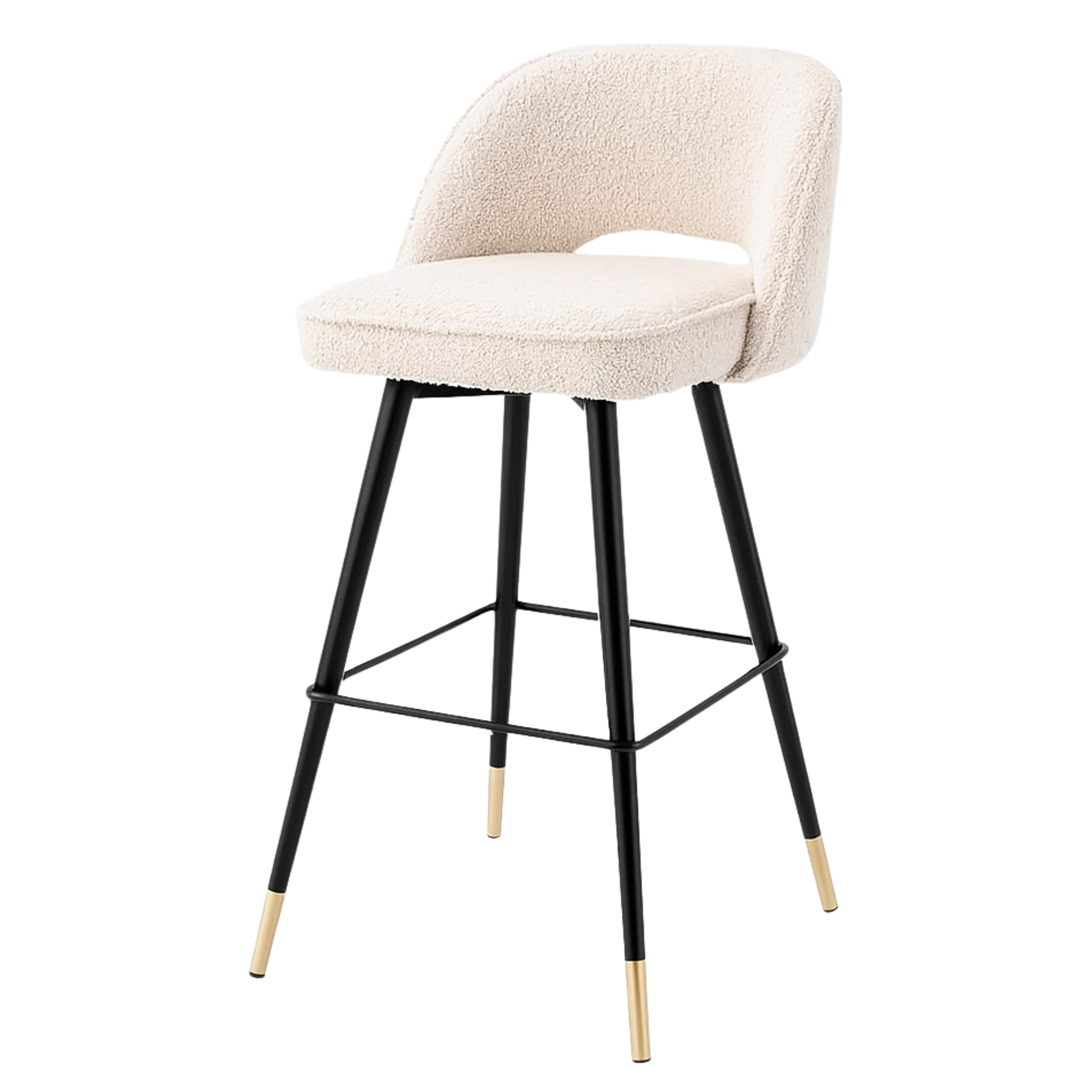 Cliff Bar & Counter Swivel Stool | Bouclé