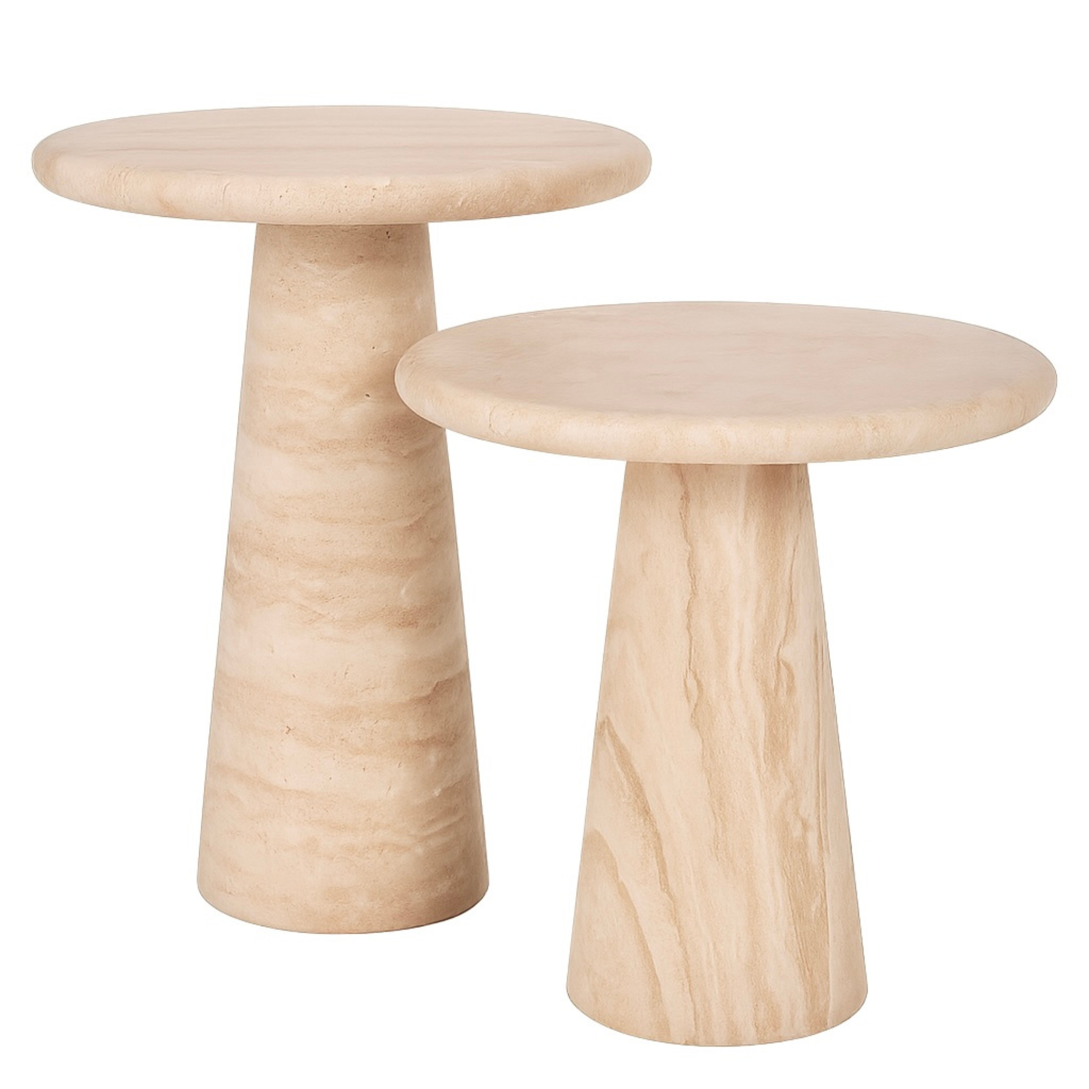 Adriana Travertine Side Tables