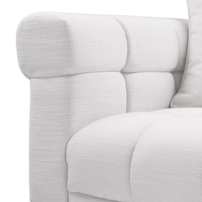 Aurelio Tufted White Armchair