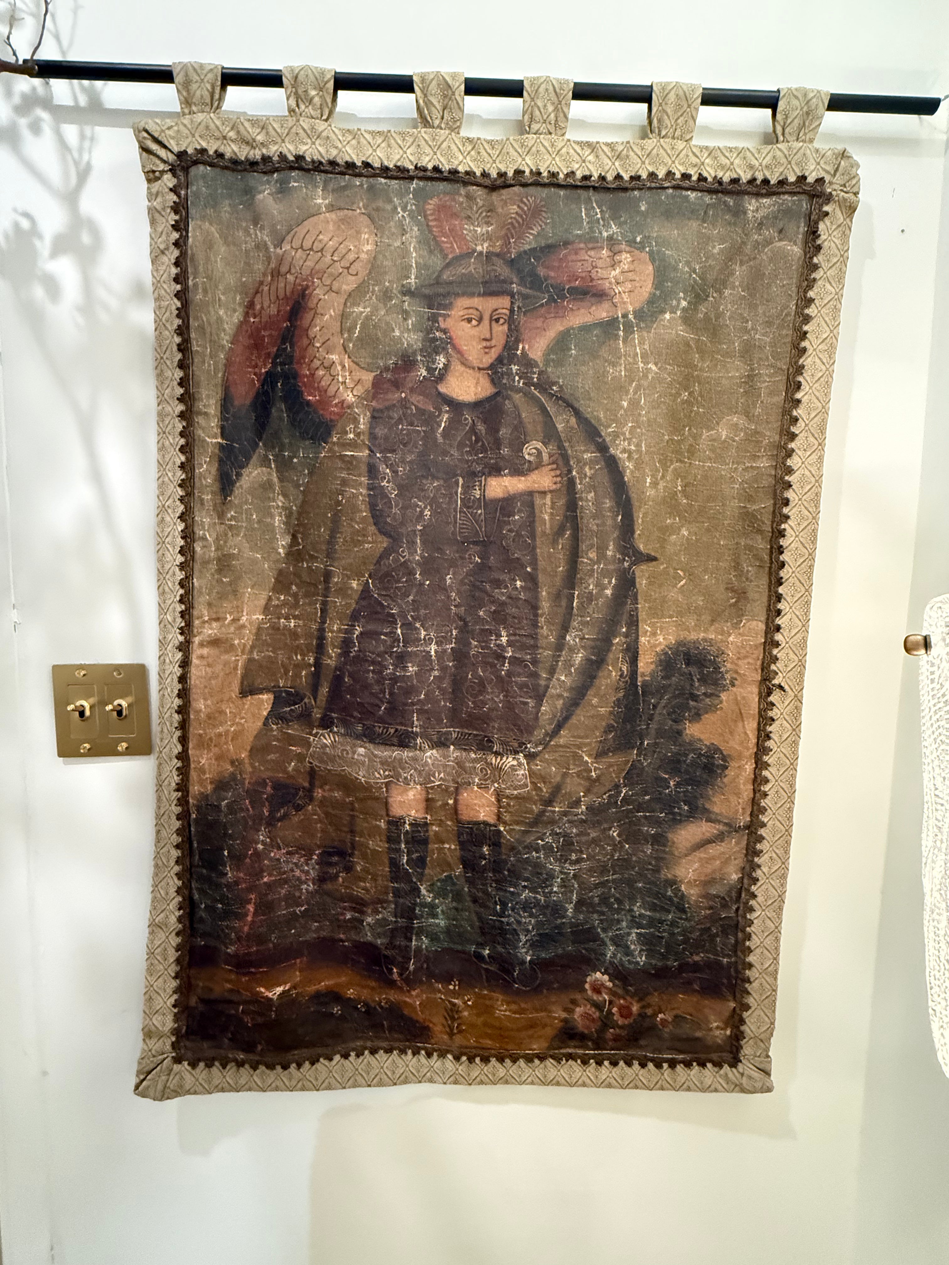 Painted Canvas of St Michael