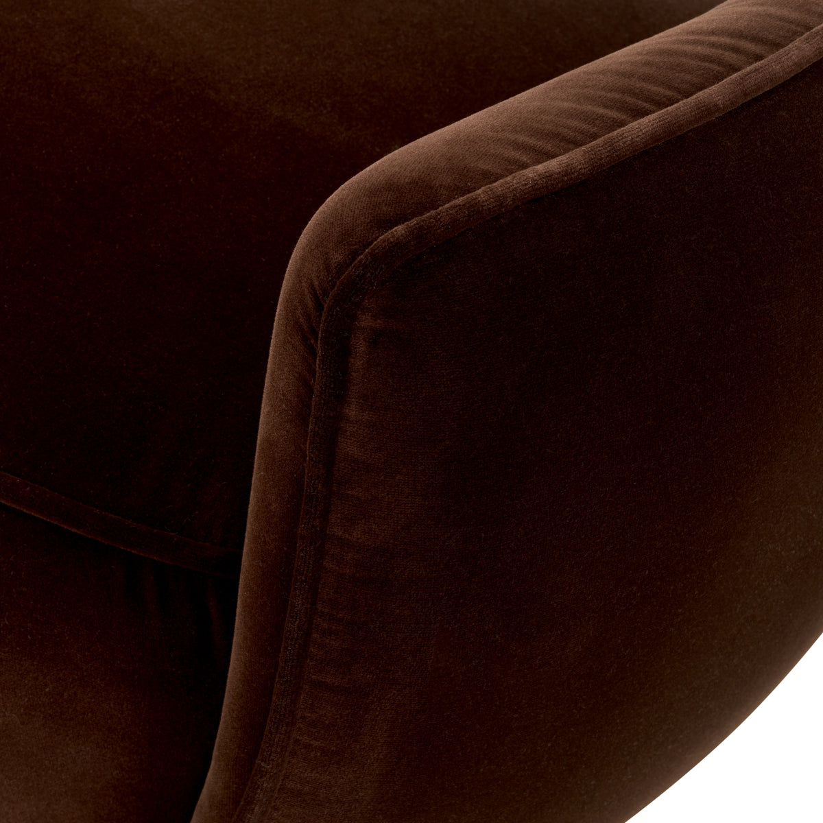 Stirling Brown Velvet Bench