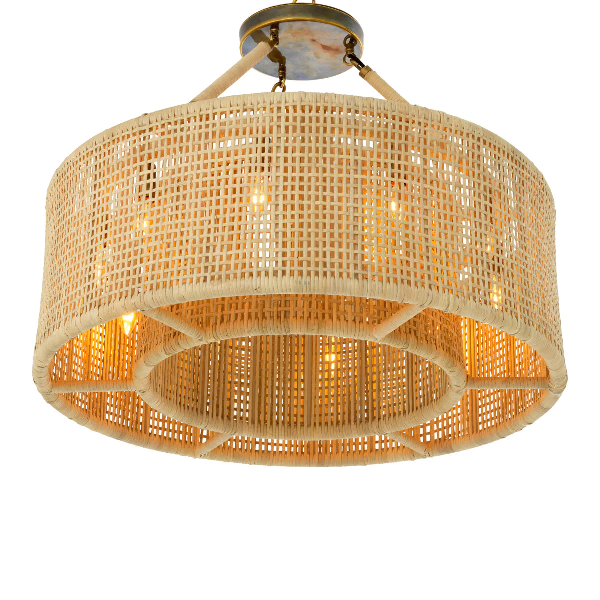 Bernardi Natural Rattan Chandelier