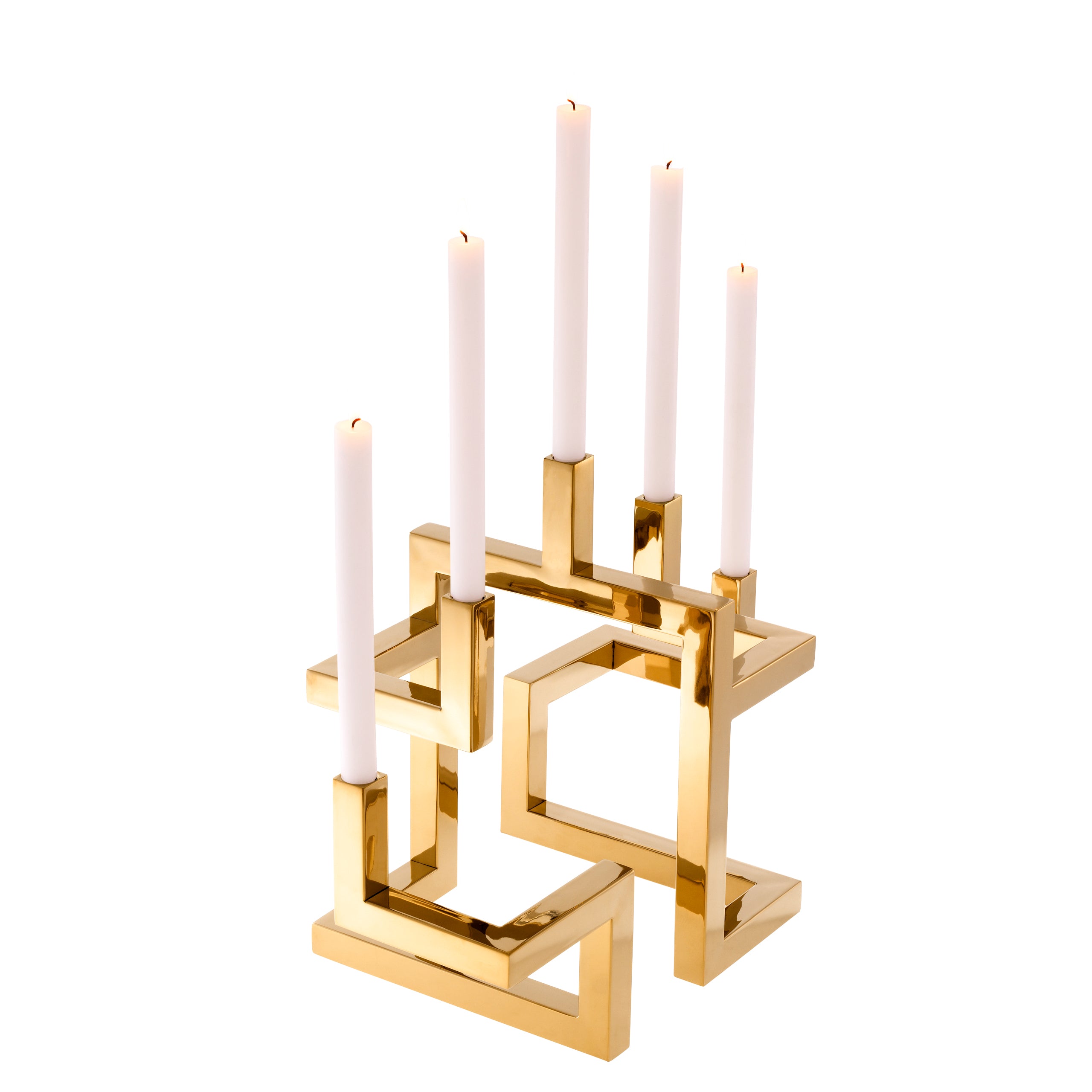 Skyline Candle Holder | Polished Brass