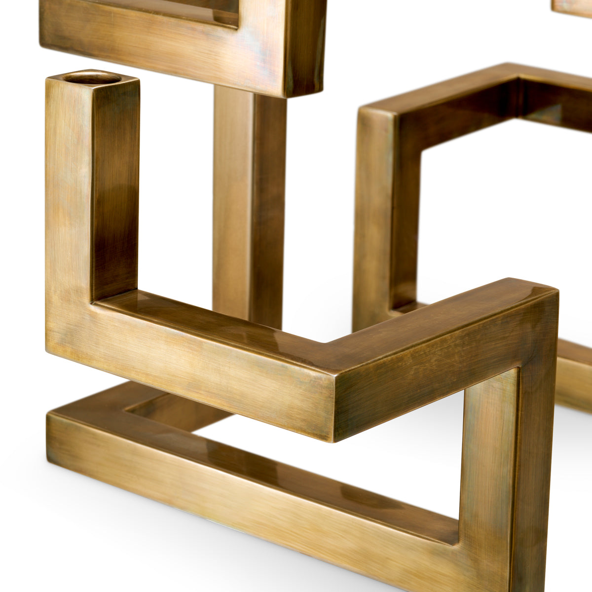 Skyline Candle Holder | Aged Brass