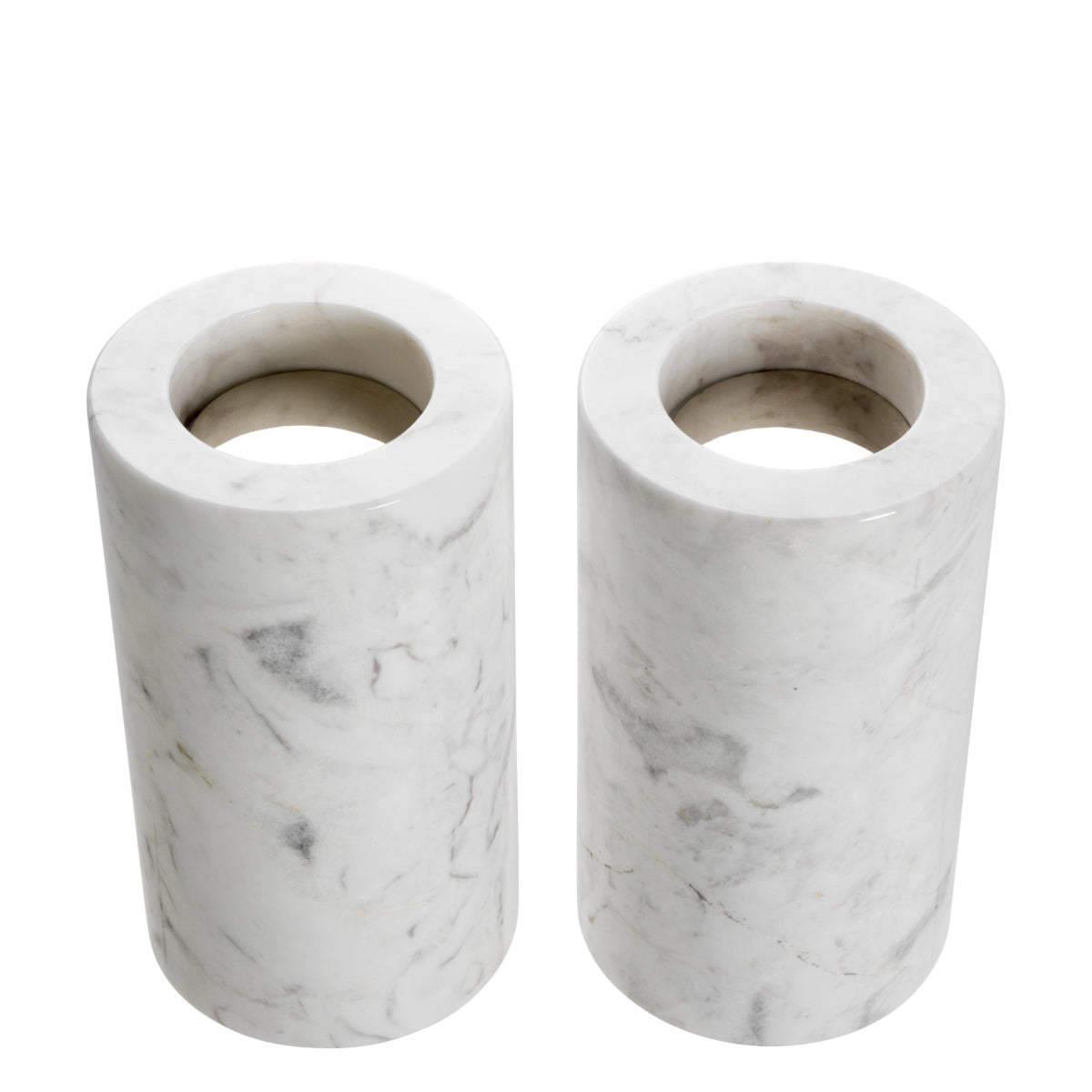 Medium White Tobor Tealight Holders | Set of 2