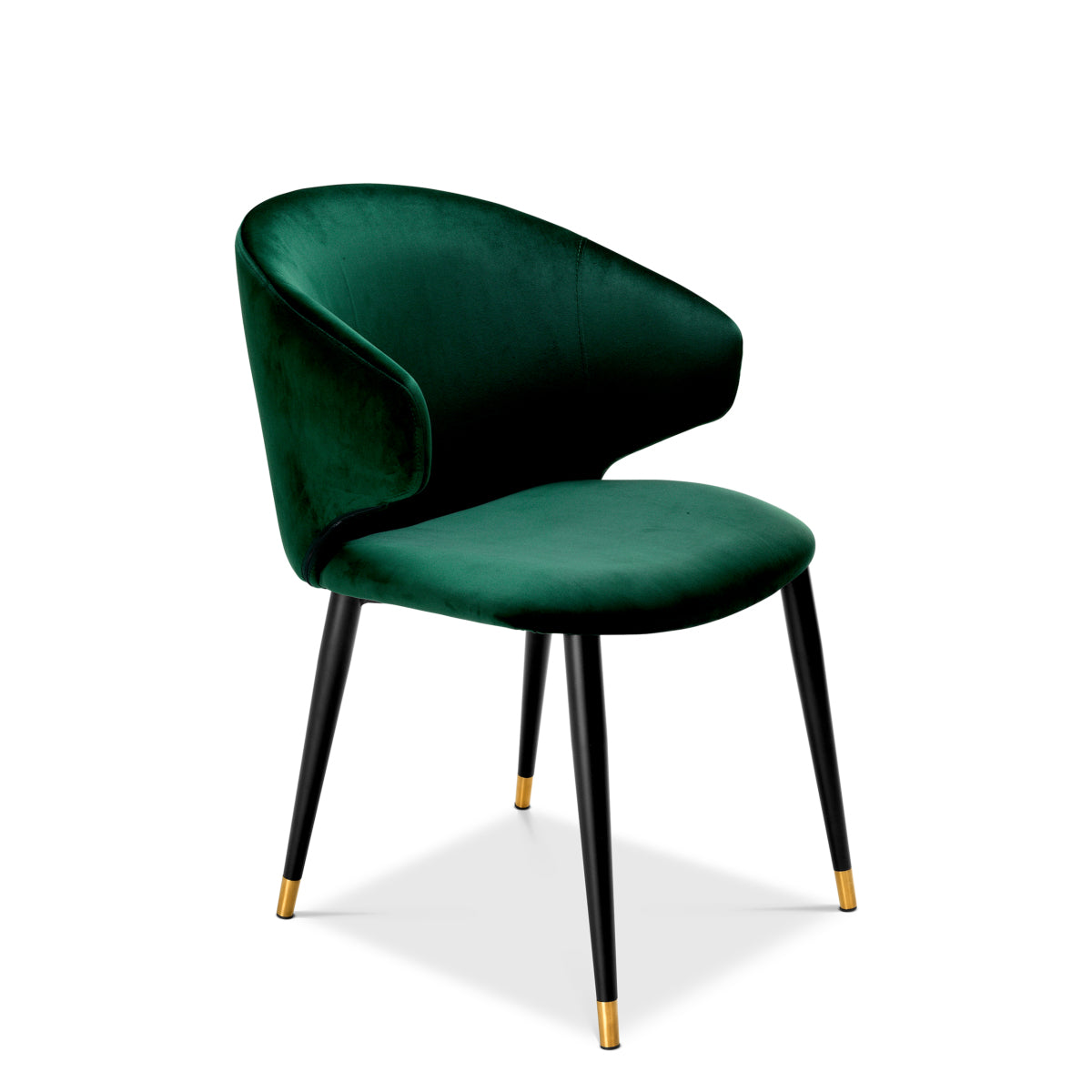 Volante Dining Chair with arm | Roche dark green