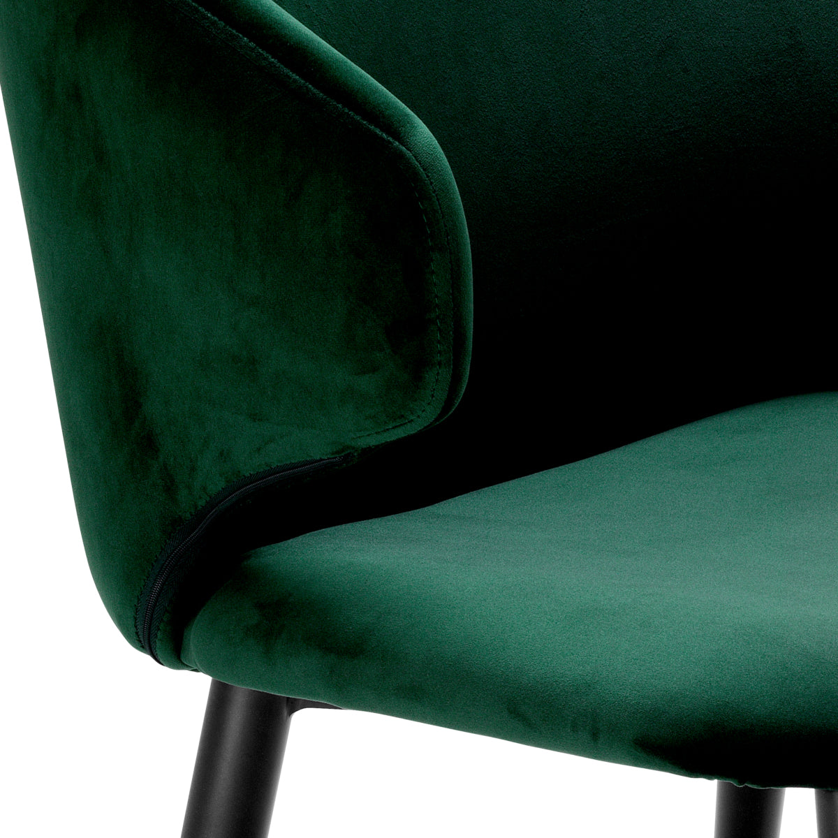 Volante Dining Chair with arm | Roche dark green