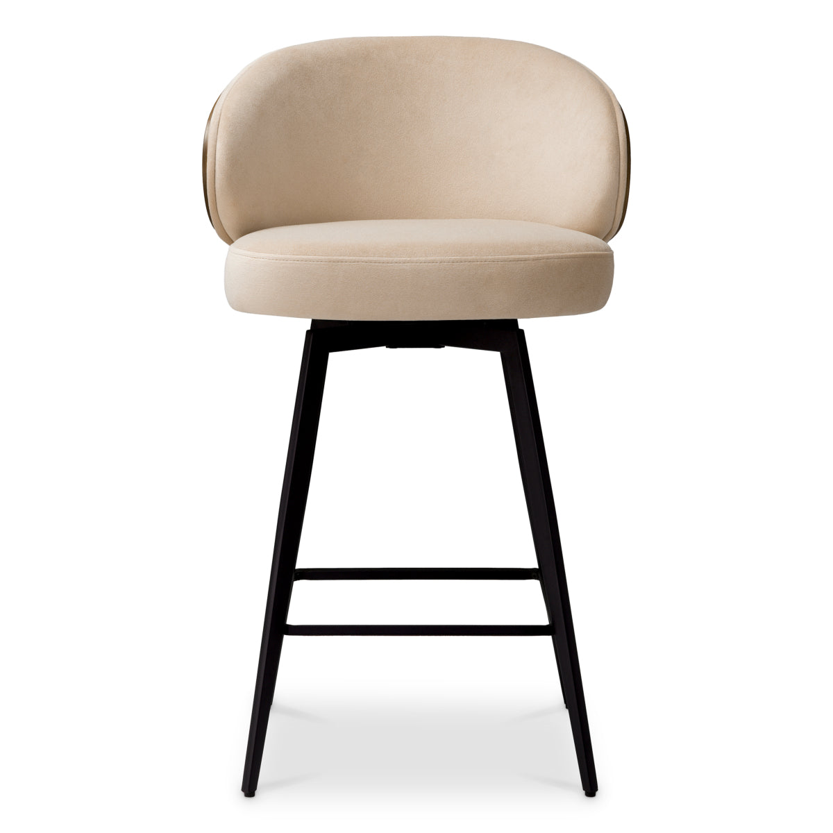 Camerota Counter Stool | Walnut & Beige