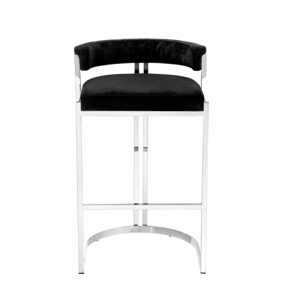 Dante Counter Stool | Black velvet
