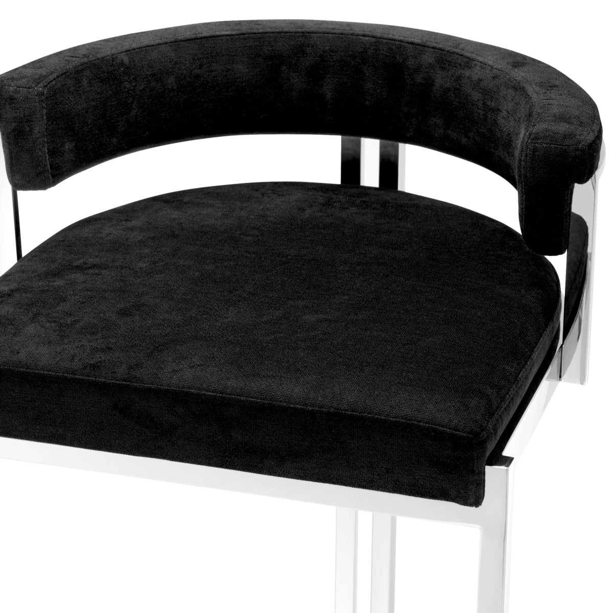 Dante Counter Stool | Black velvet