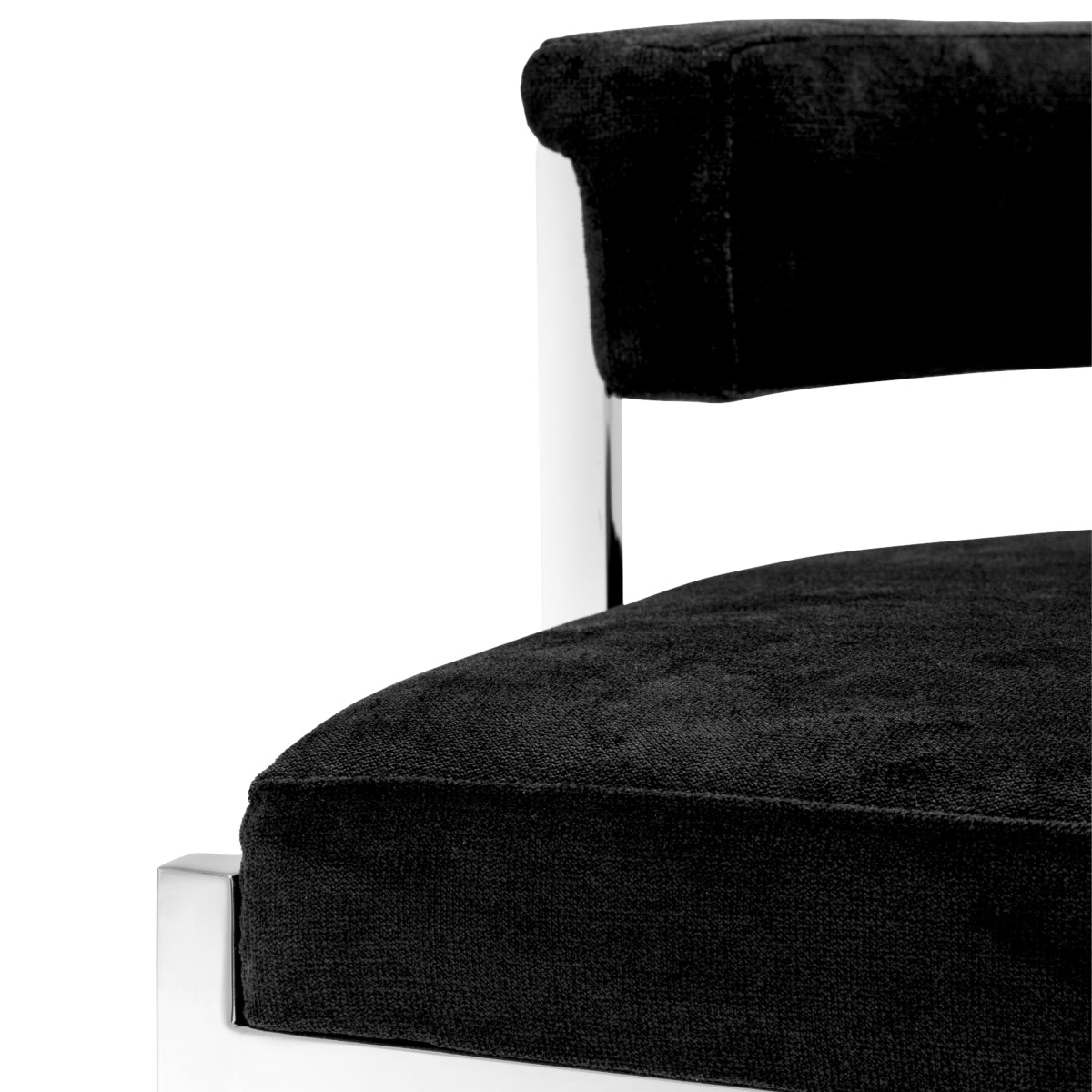 Dante Counter Stool | Black velvet