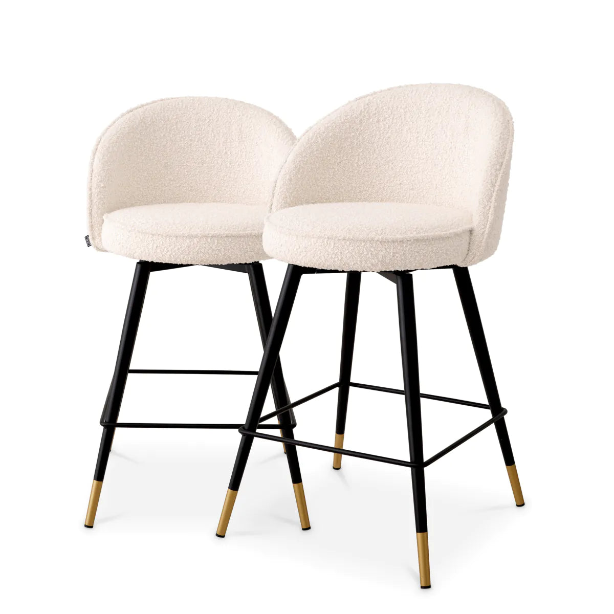 Cooper Counter Stool Pair | Bouclé cream