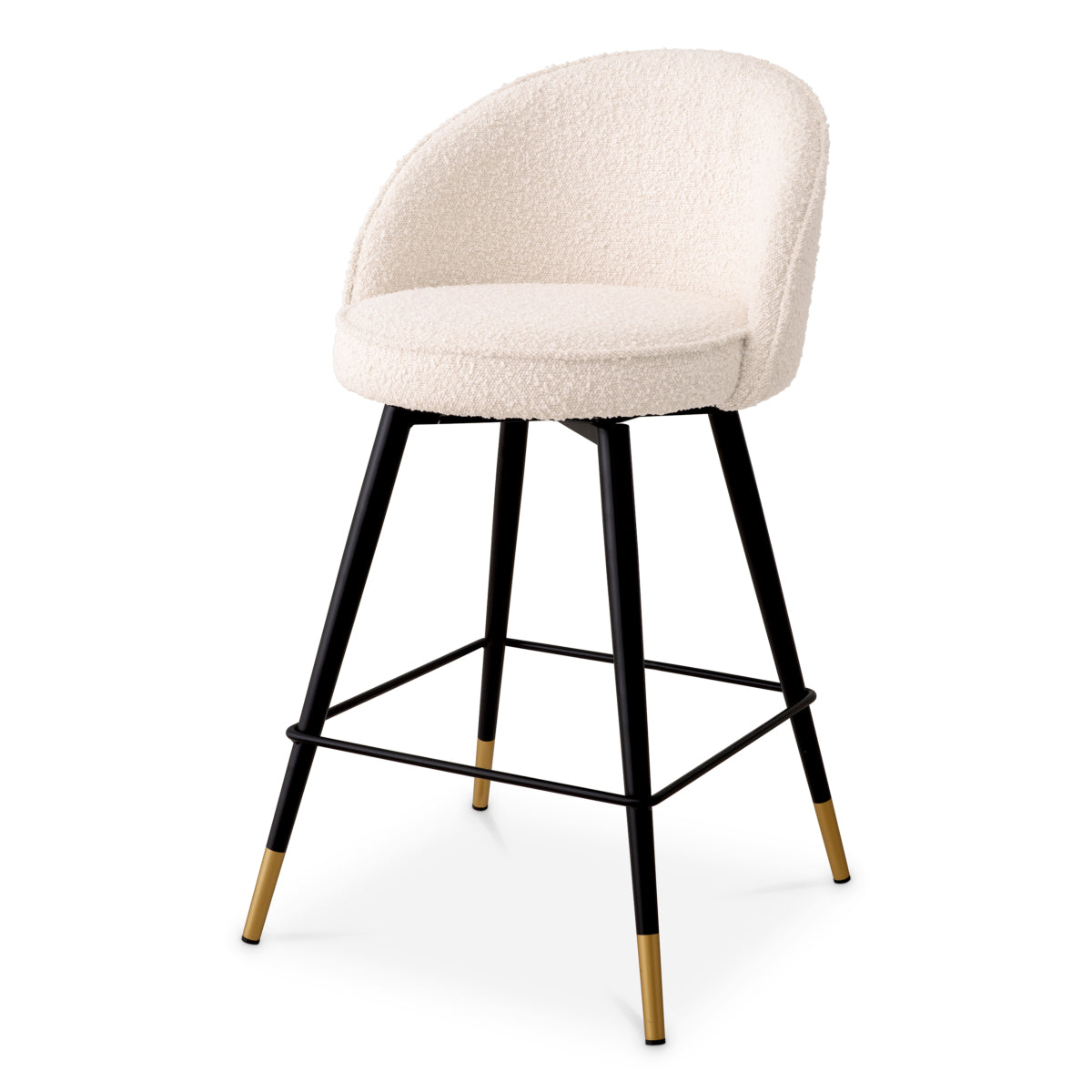 Cooper Bar Stool Pair | Bouclé cream