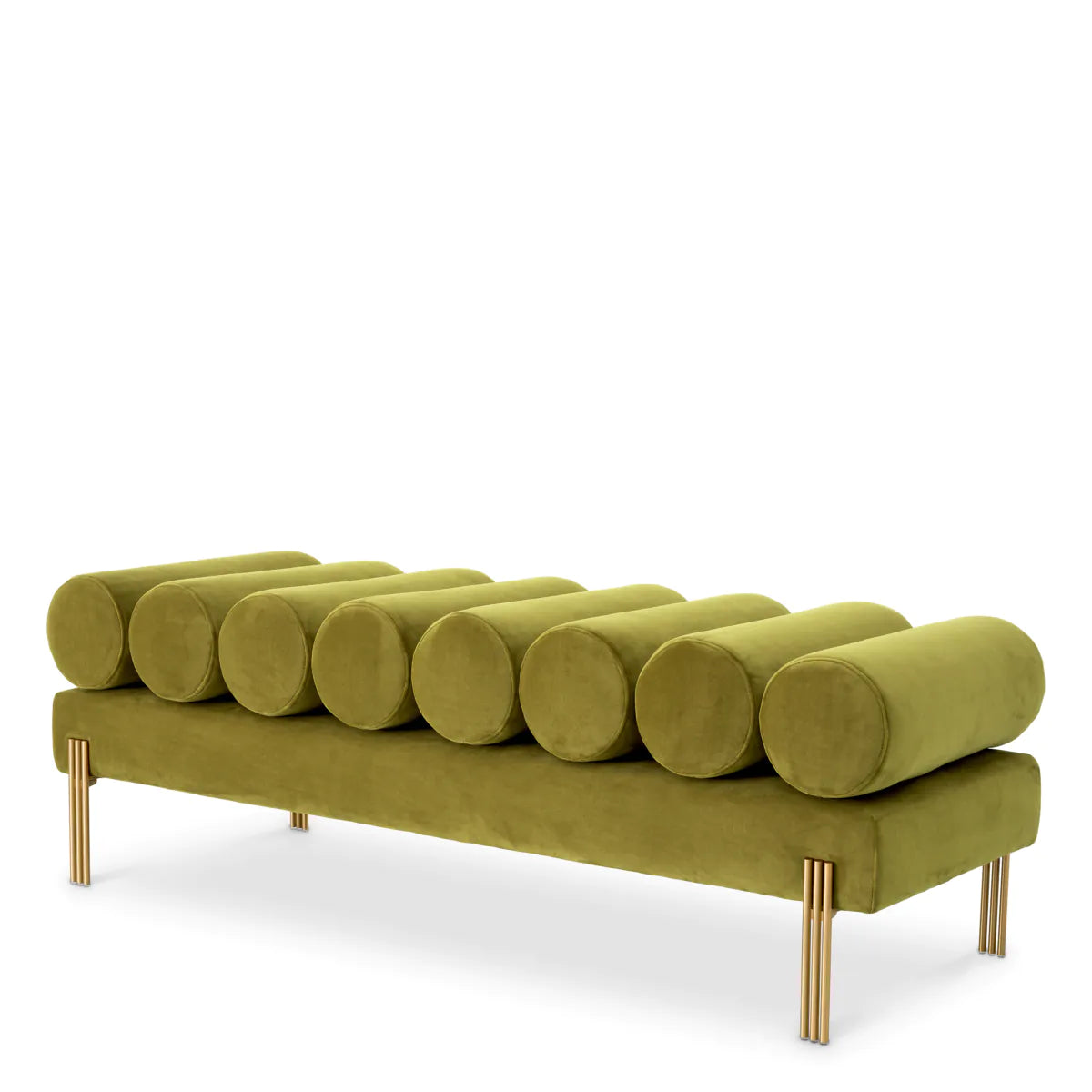 Oxley Bench | Vintage green velvet