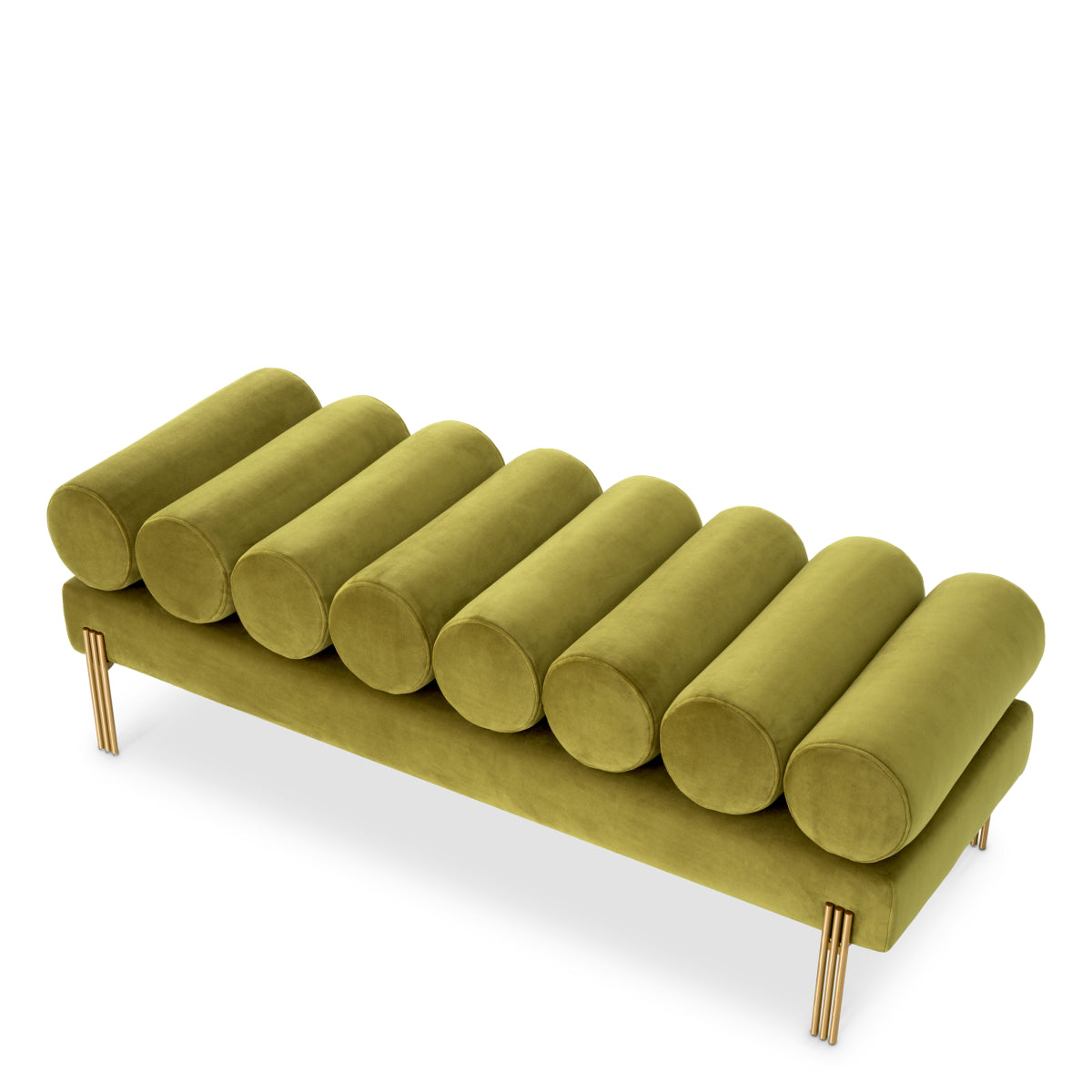 Oxley Bench | Vintage green velvet