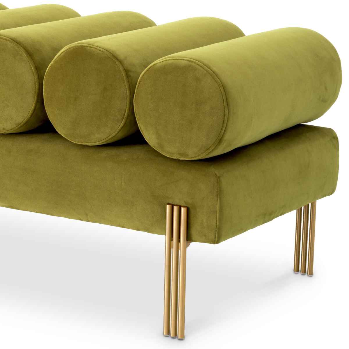 Oxley Bench | Vintage green velvet