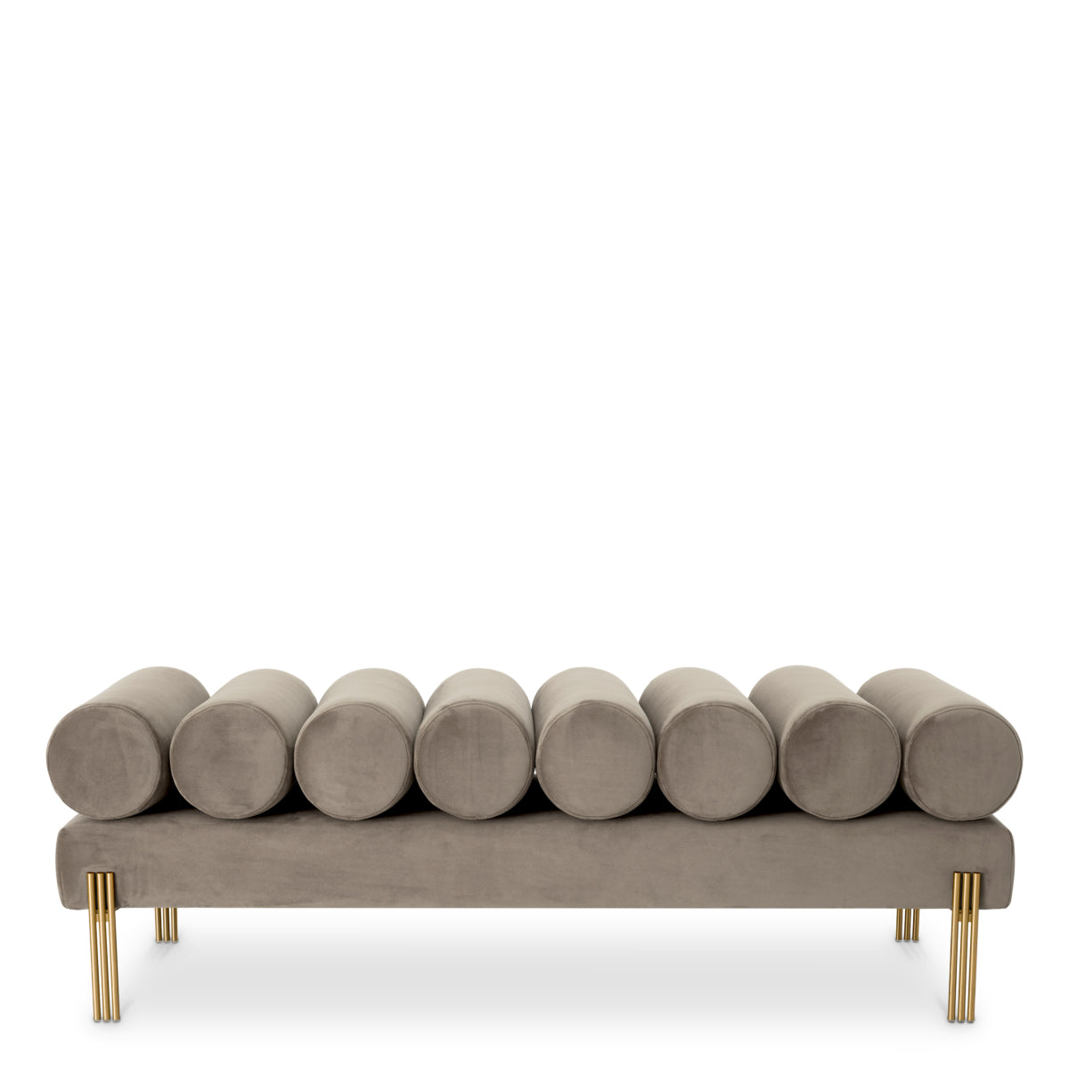 Oxley Bench | Light grey velvet