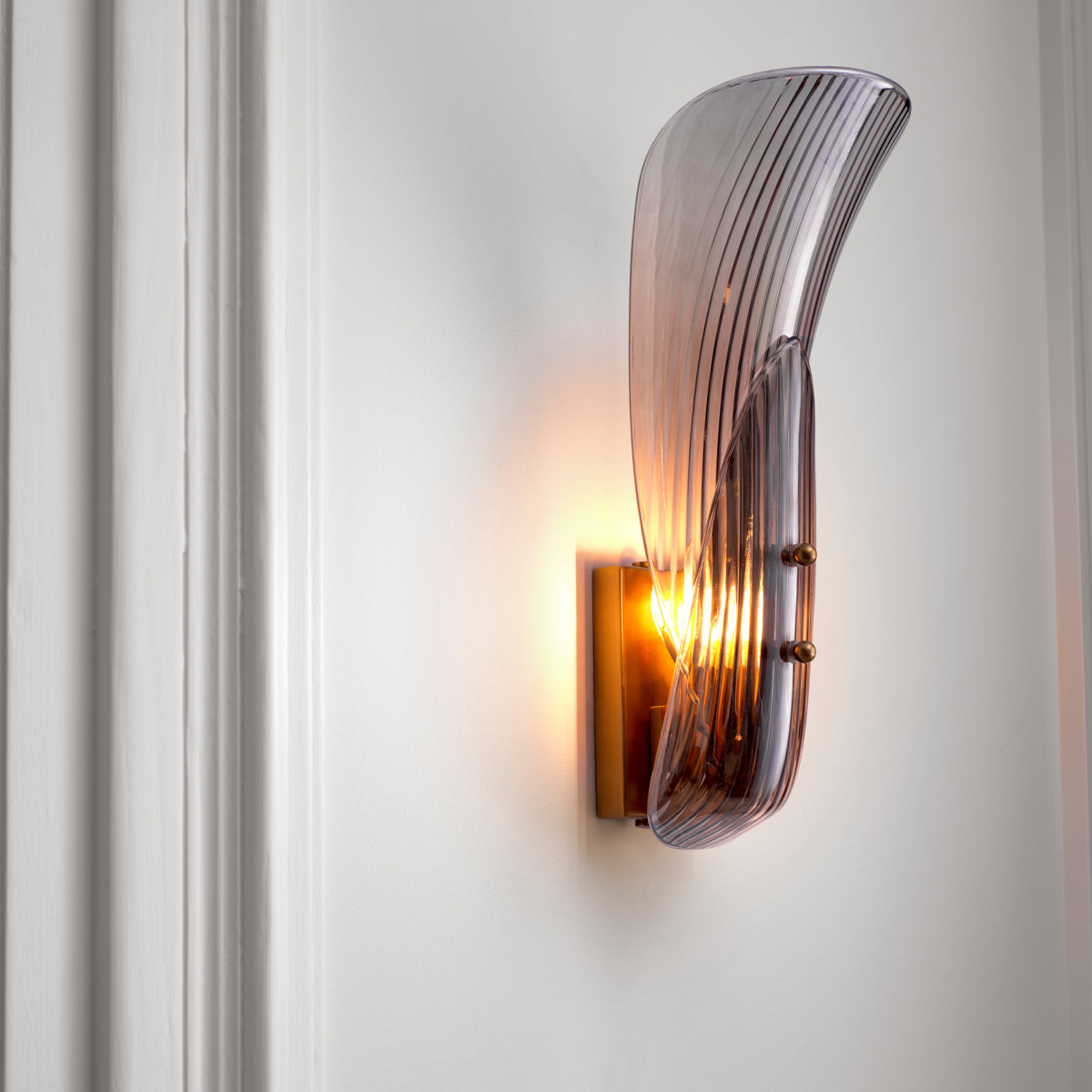Amun Smoked Glass Sconce
