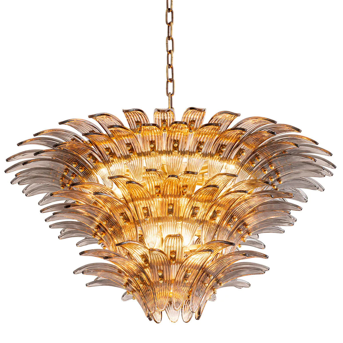 Italo Smoked Glass Chandelier