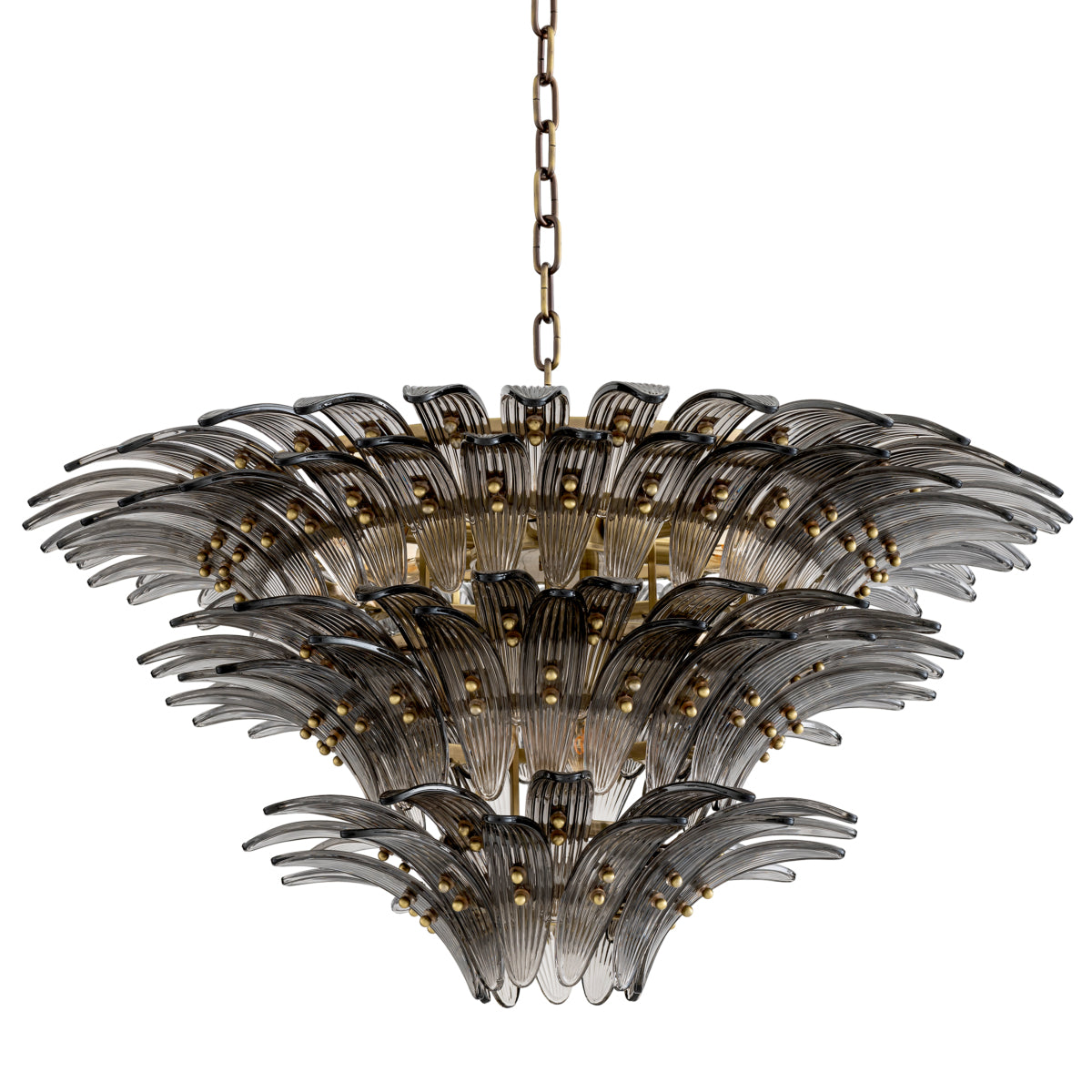 Italo Smoked Glass Chandelier