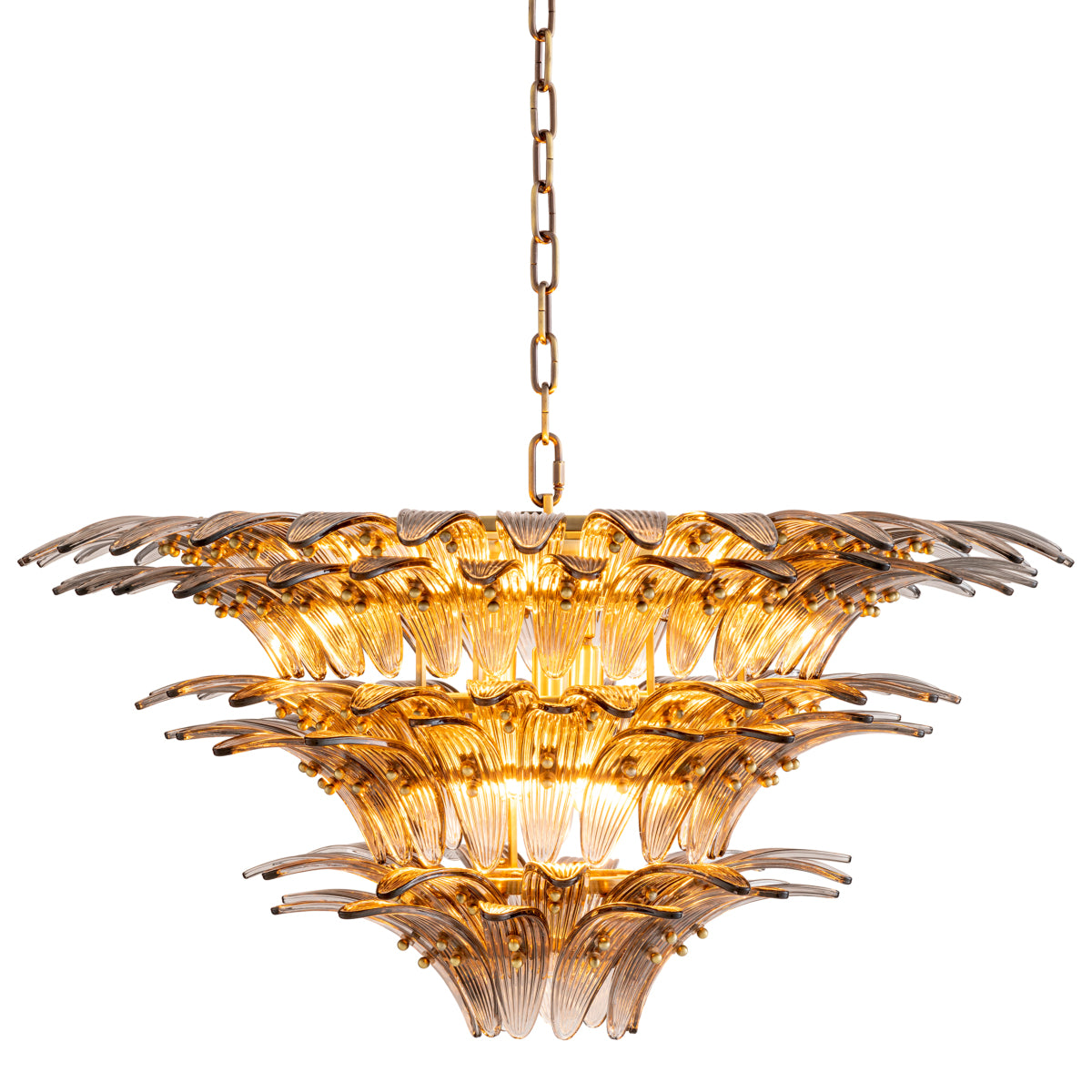 Italo Smoked Glass Chandelier