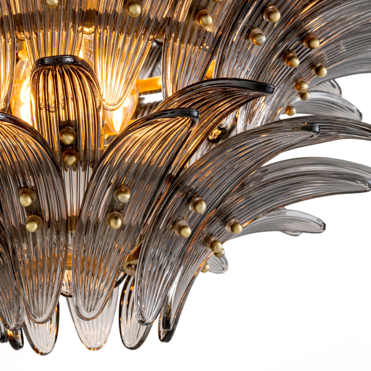 Italo Smoked Glass Chandelier