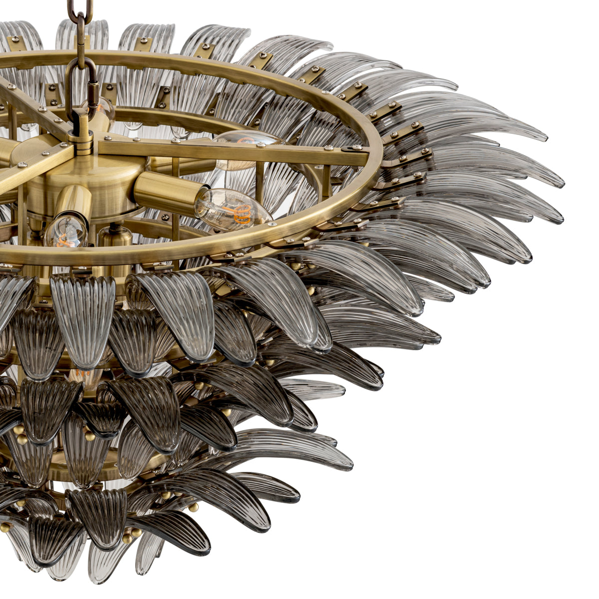 Italo Smoked Glass Chandelier