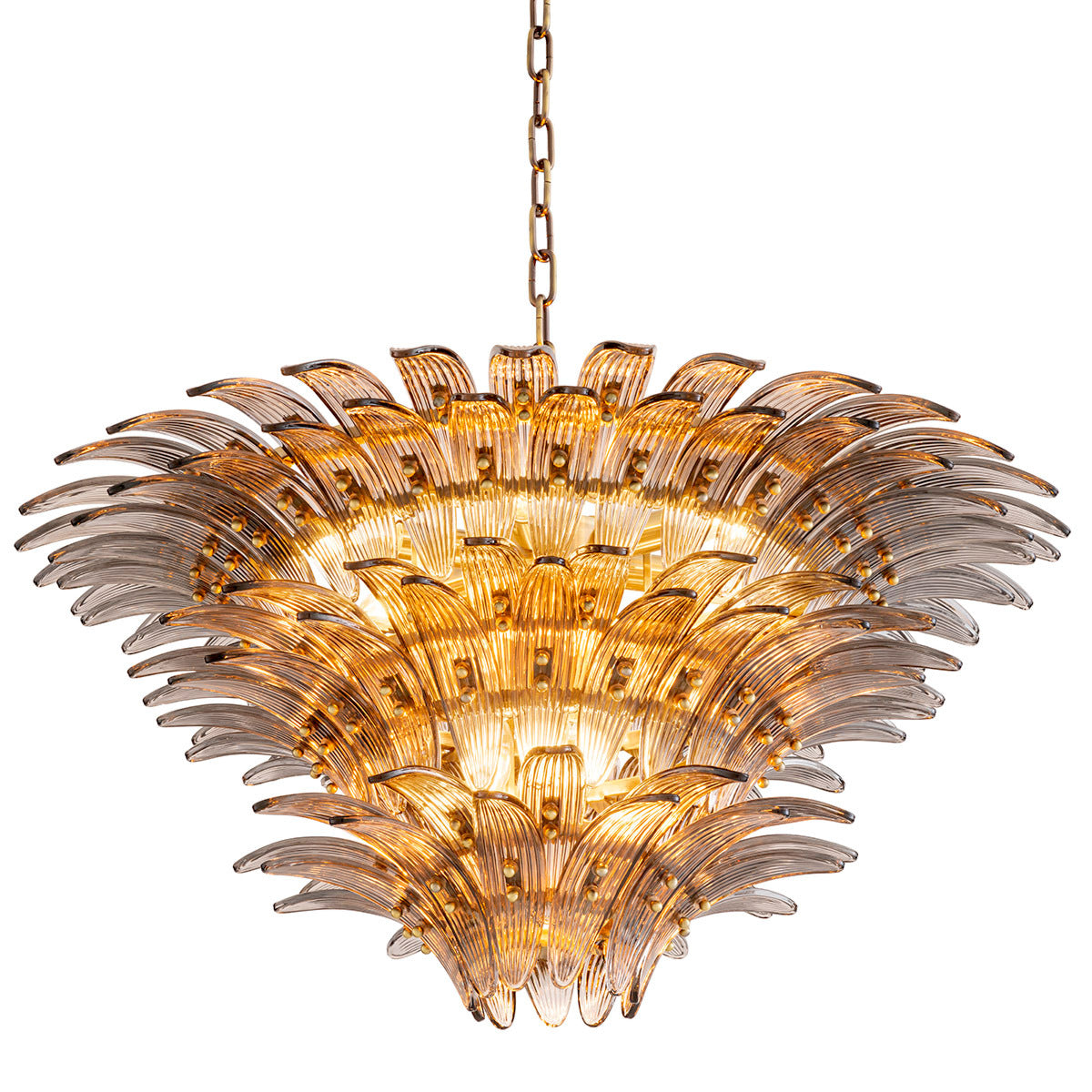 Italo Smoked Glass Chandelier
